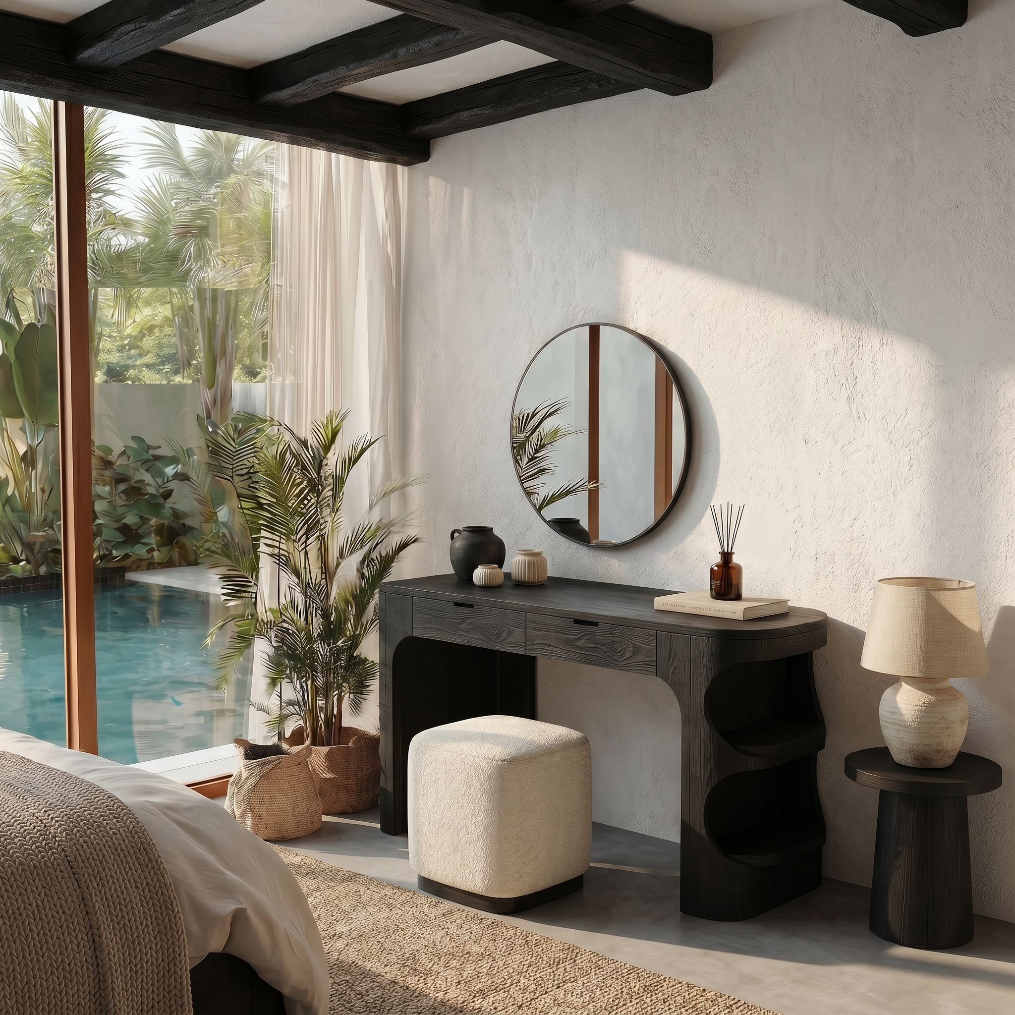 Minimalist Vanity Table With Drawer Storage For Bedroom SINLSABDT074