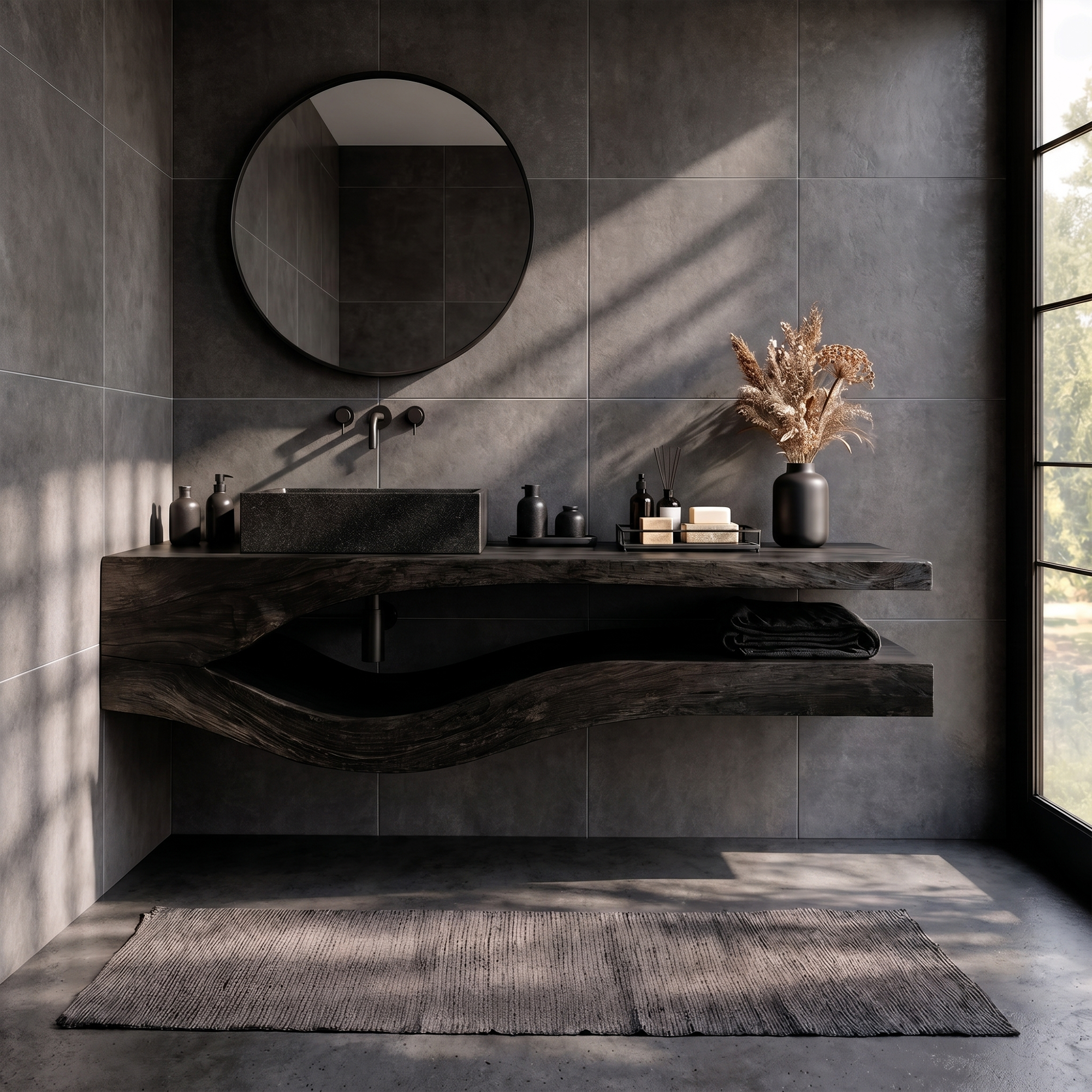 Modern Floating Bathroom Vanity For Bathroom And Powder Room SINLKIBRV301