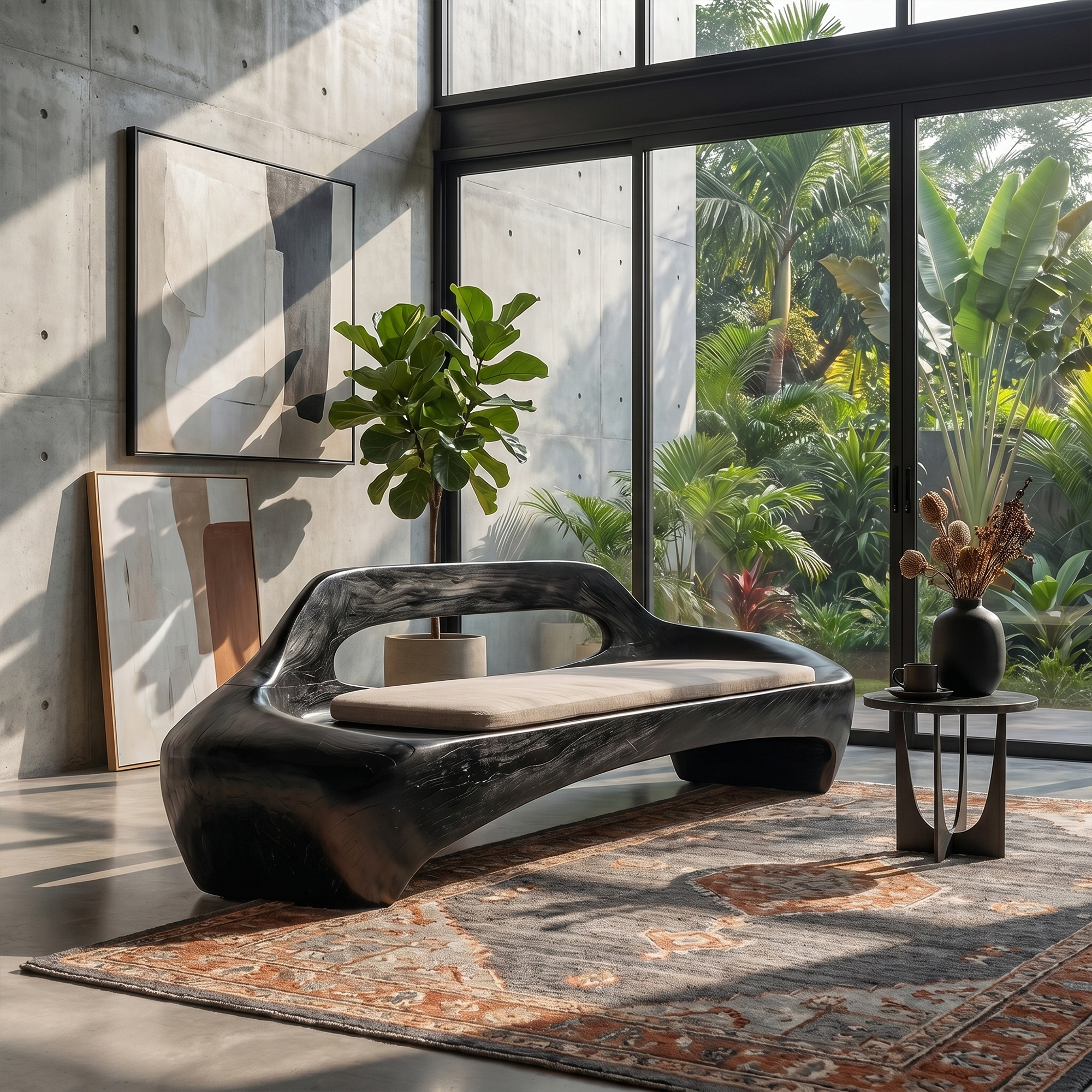 Modern Organic Sofa Frame With Low Profile Solid Wood Design For Living Room SINLKISF020
