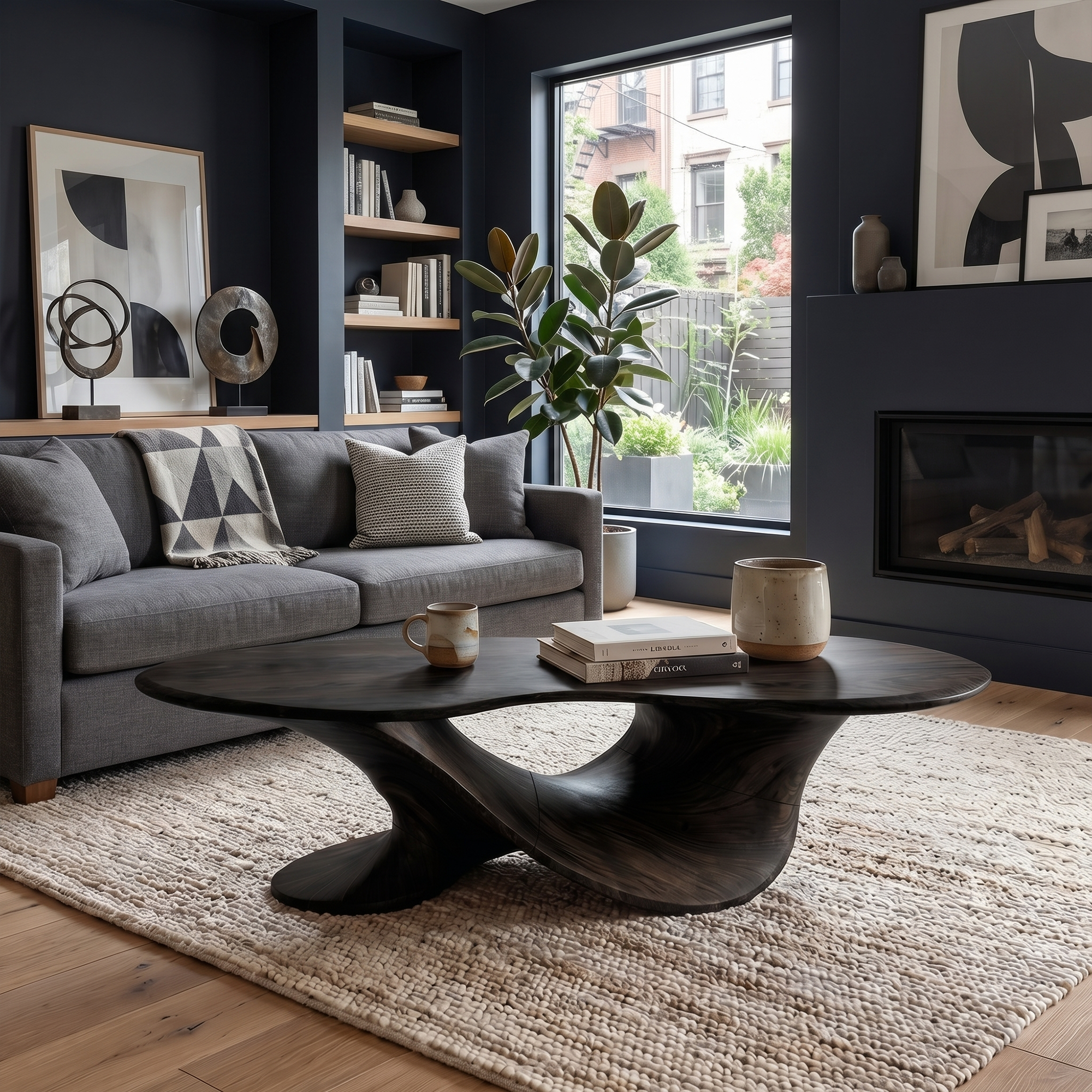 Sculptural Oval Coffee Table For Living Room And Lounge SINLKICF359