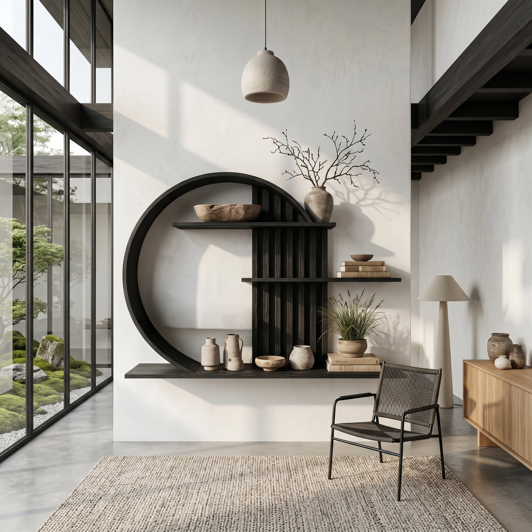 Modern Zen Wall Decor Shelf Living Room And Harmony Room SINLSAFL238