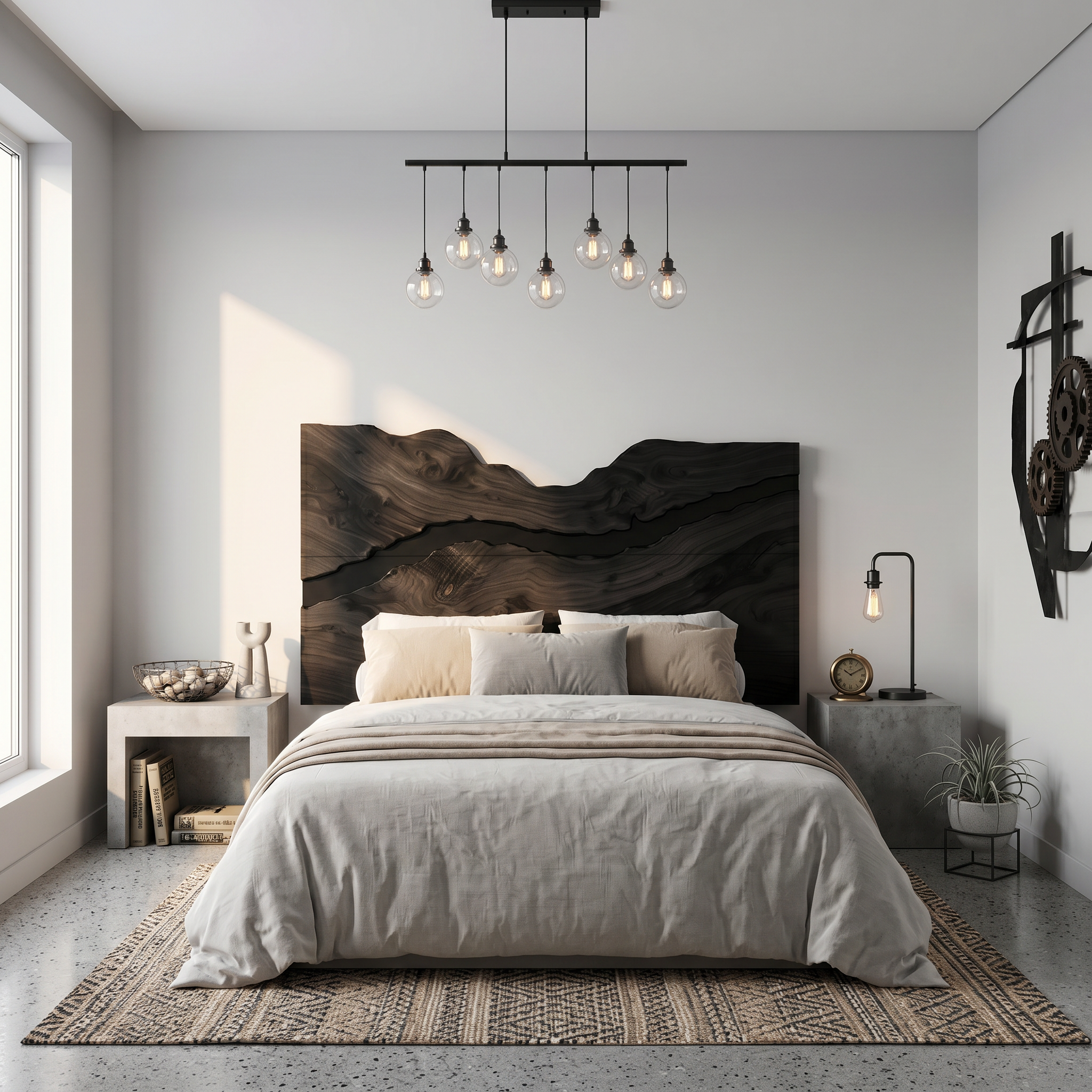Rustic Headboard Slatted Bed Headboard For Bedroom SINLSAHB035
