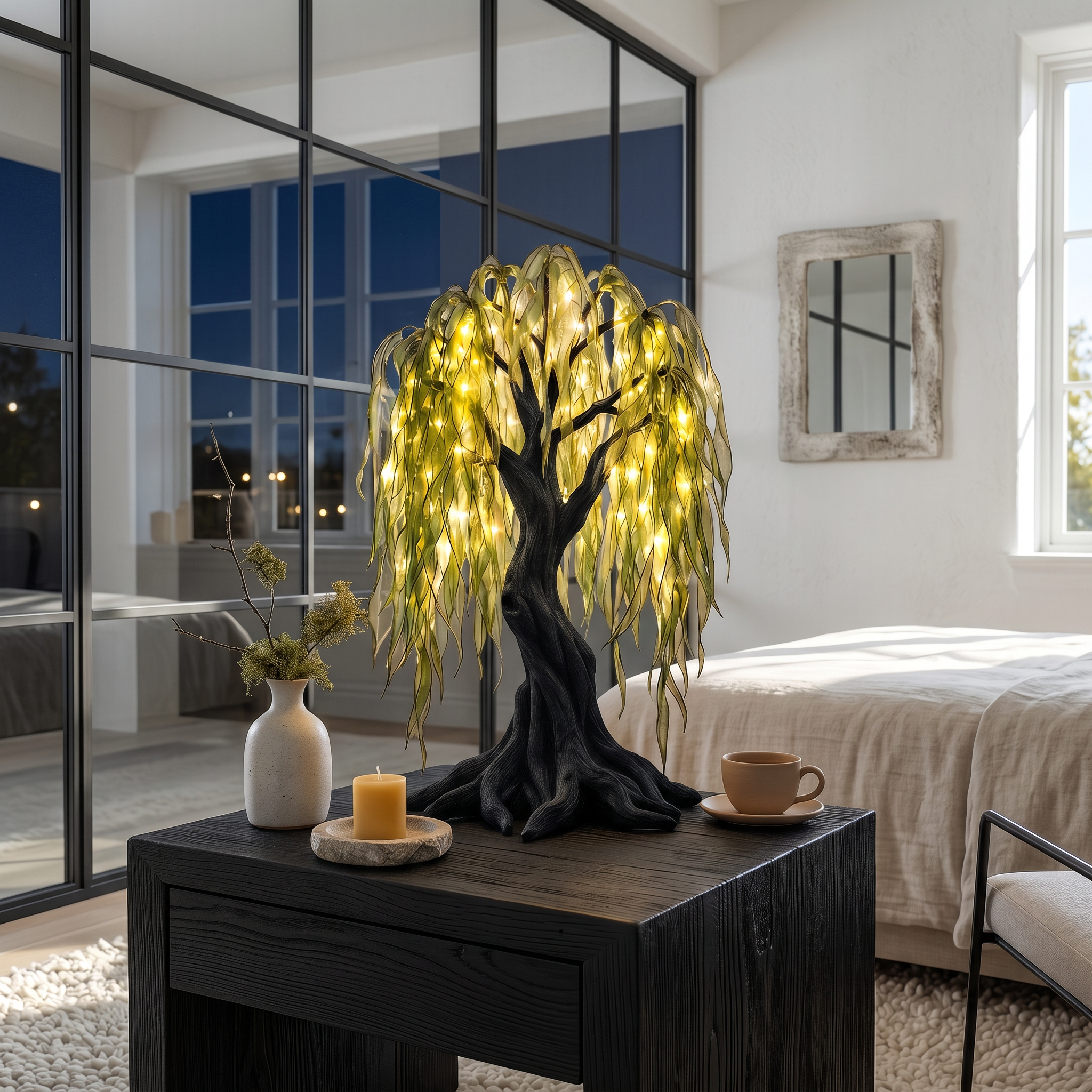 Farmhouse Tree Table Lamp For Living Room Decor SINLSATL013
