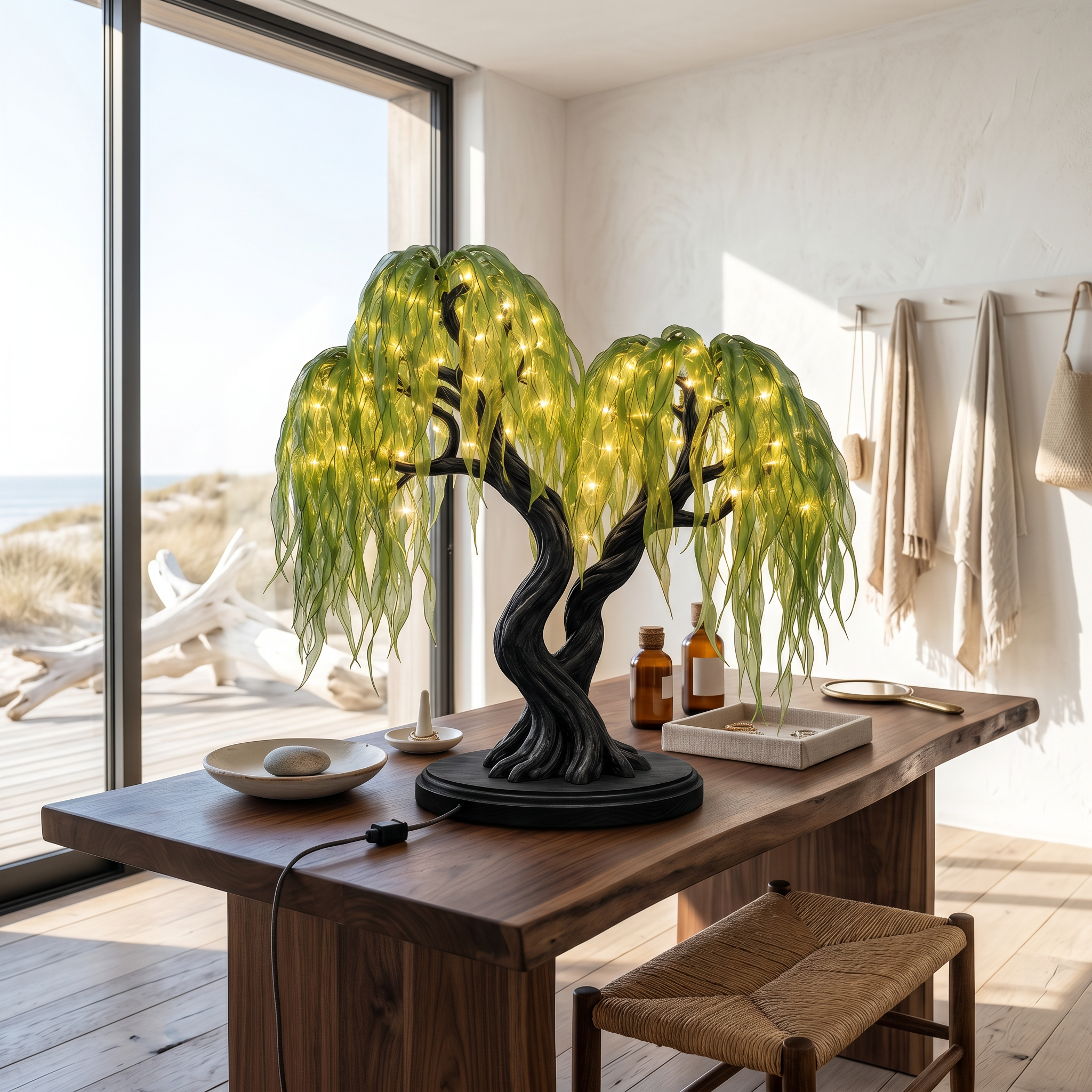 Rustic Willow Tree Lamp For Bedroom And Living Room SINLSATL016