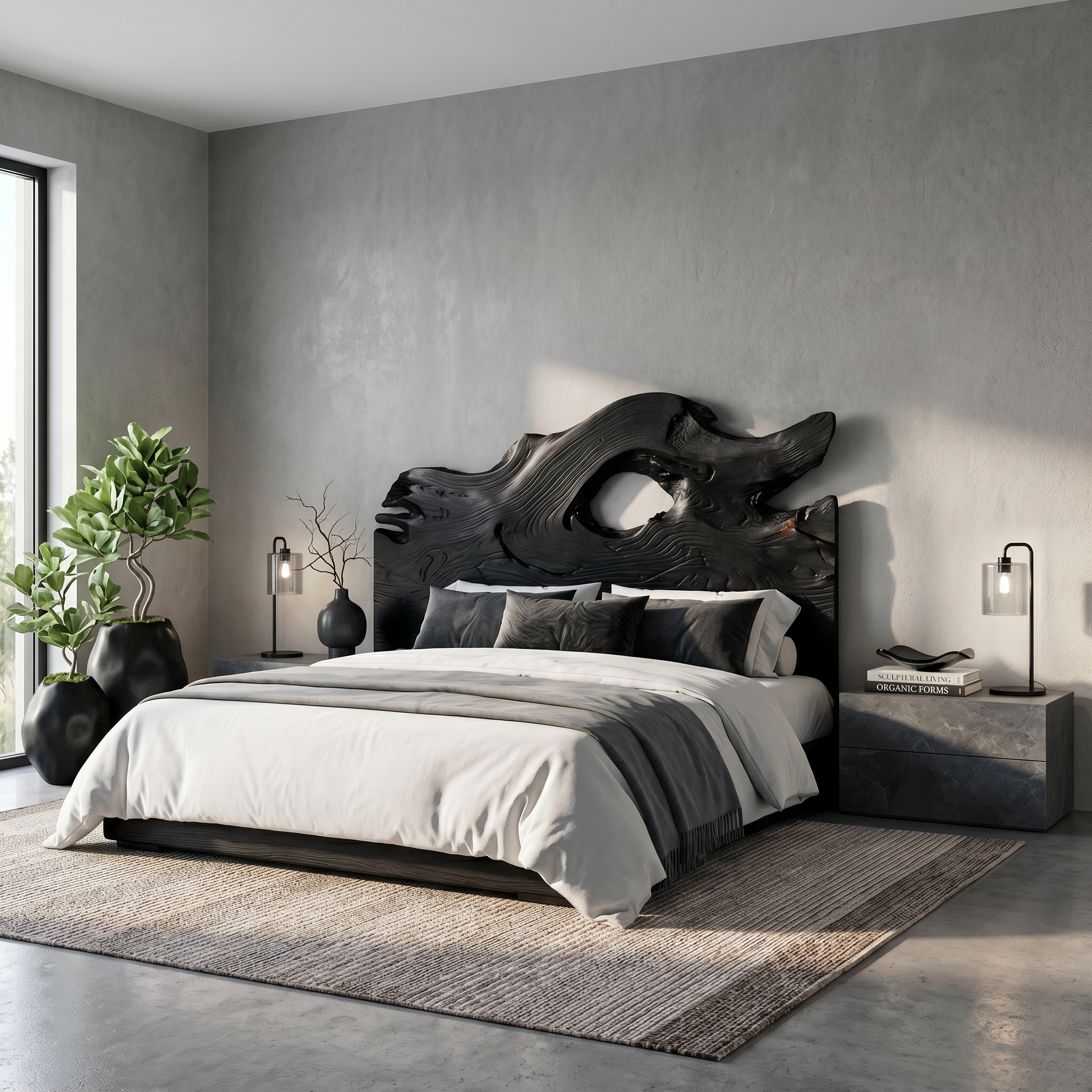 Organic Driftwood Headboard Wooden Bed Headboard For Bedroom SINLSAHB042