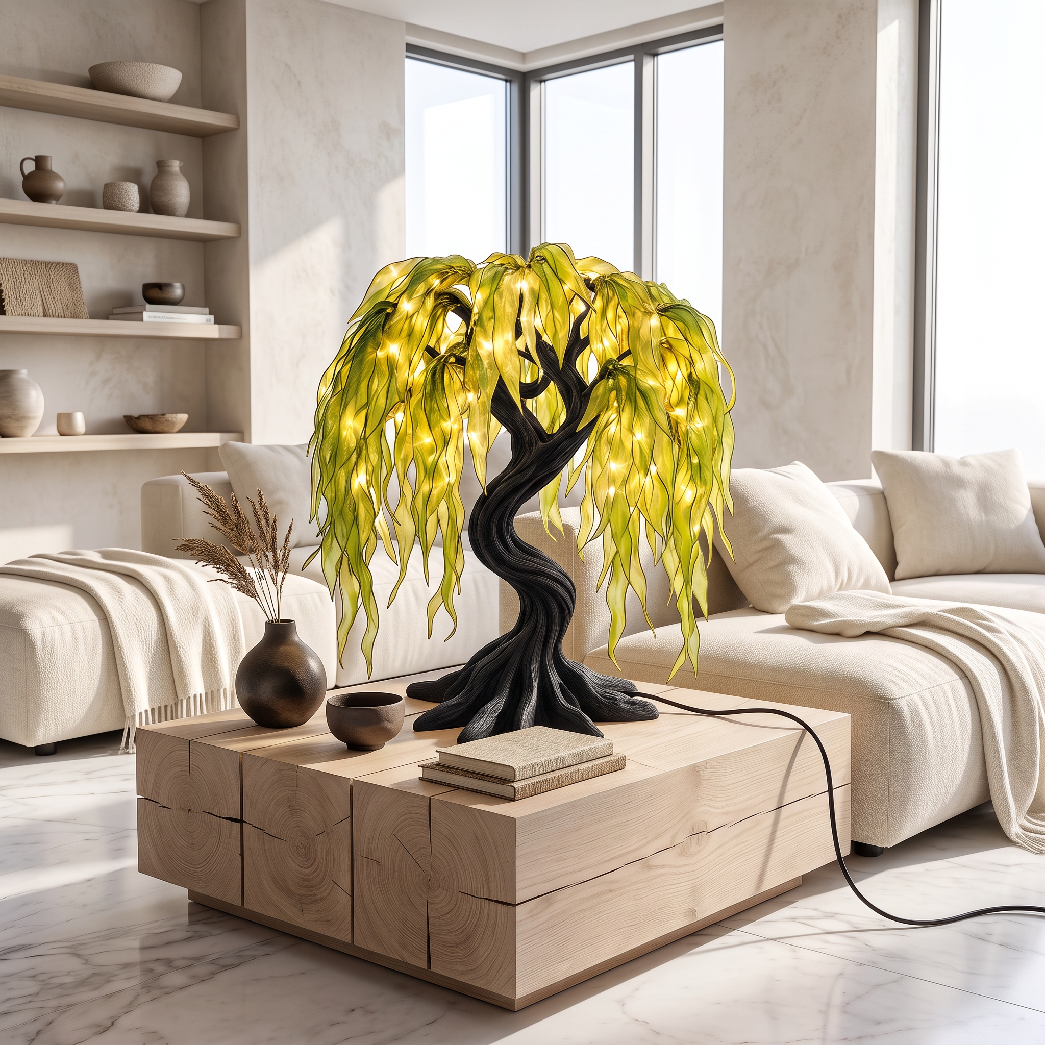 Modern Sculptural Bonsai Tree Table Lamp For Living Room SINLSATL022
