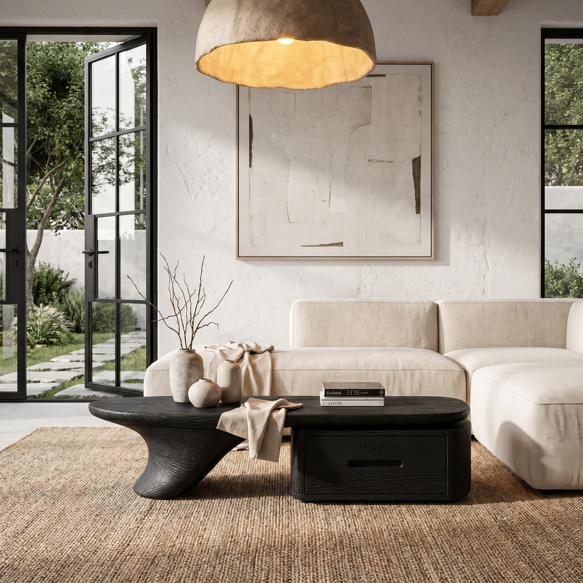 Modern Coffee Table With Built In Drawer Storage For Living Room SINLHACF373