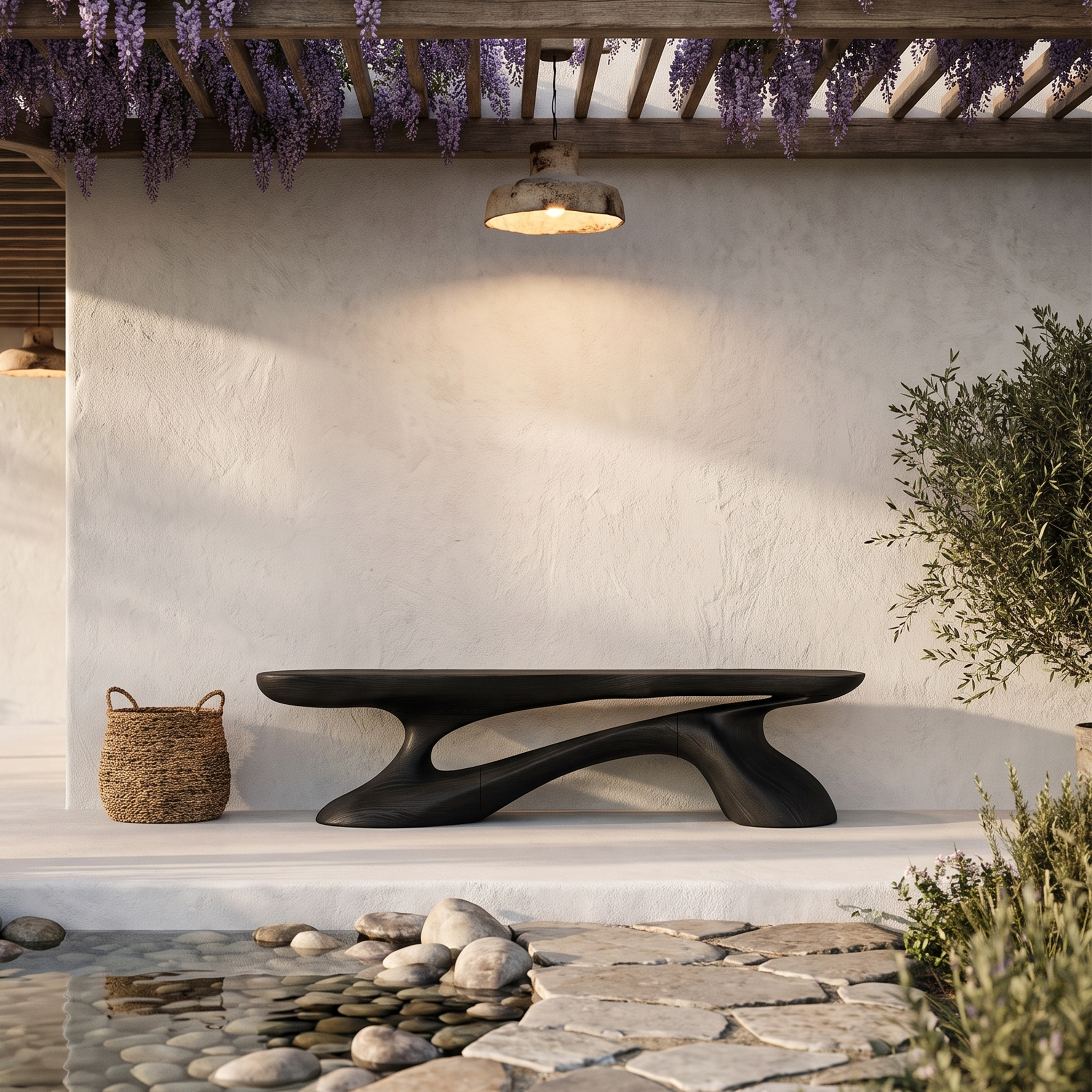 Rustic Garden Bench With Nature Inspired Design For Garden And Backyard SINLHABEN136