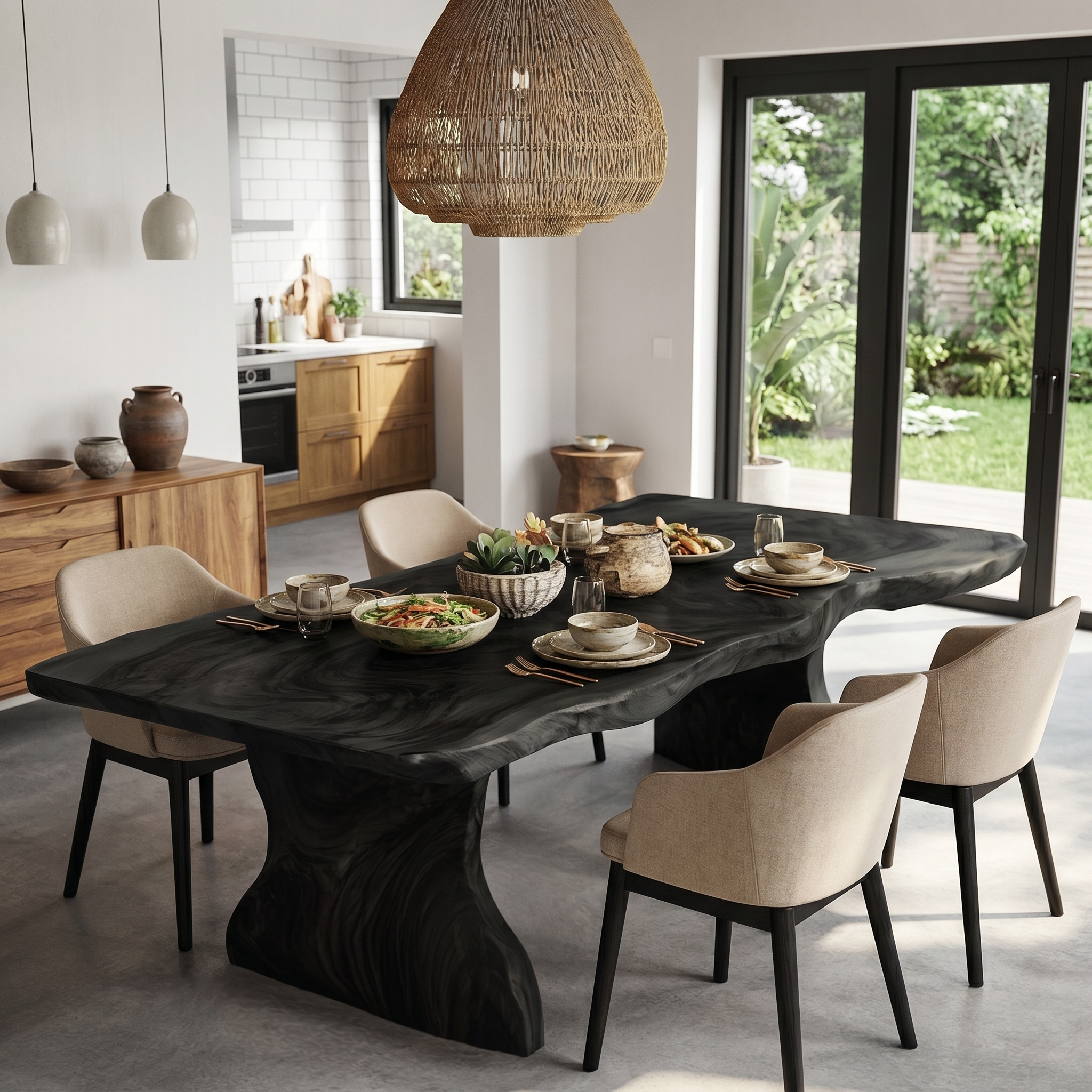 Rustic Dining Table Live Edge Design For Dining Room SINLHADT202