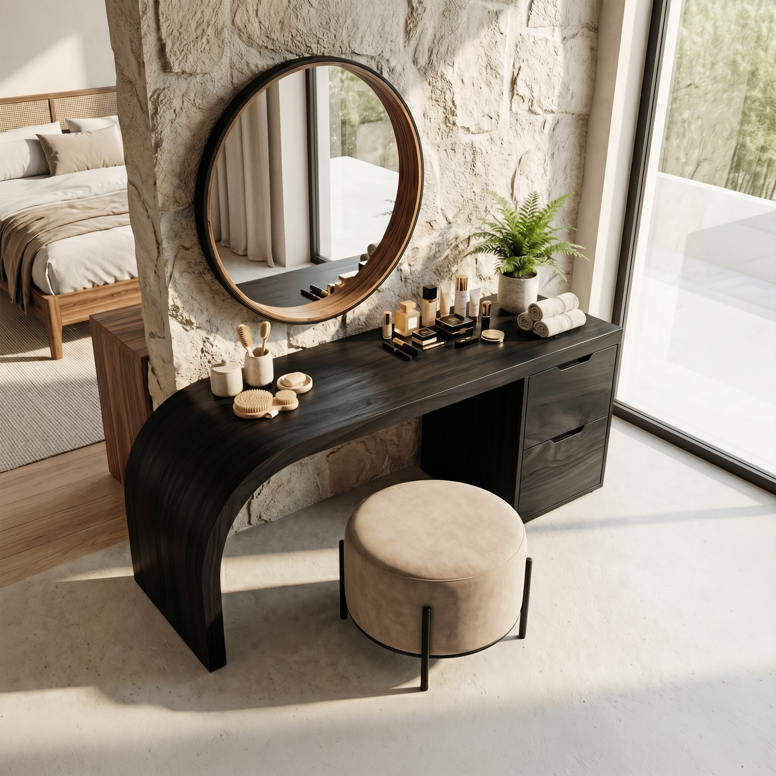 Industrial Vanity Table Home Office Makeup Area Dressing Space SILDTTRMV009