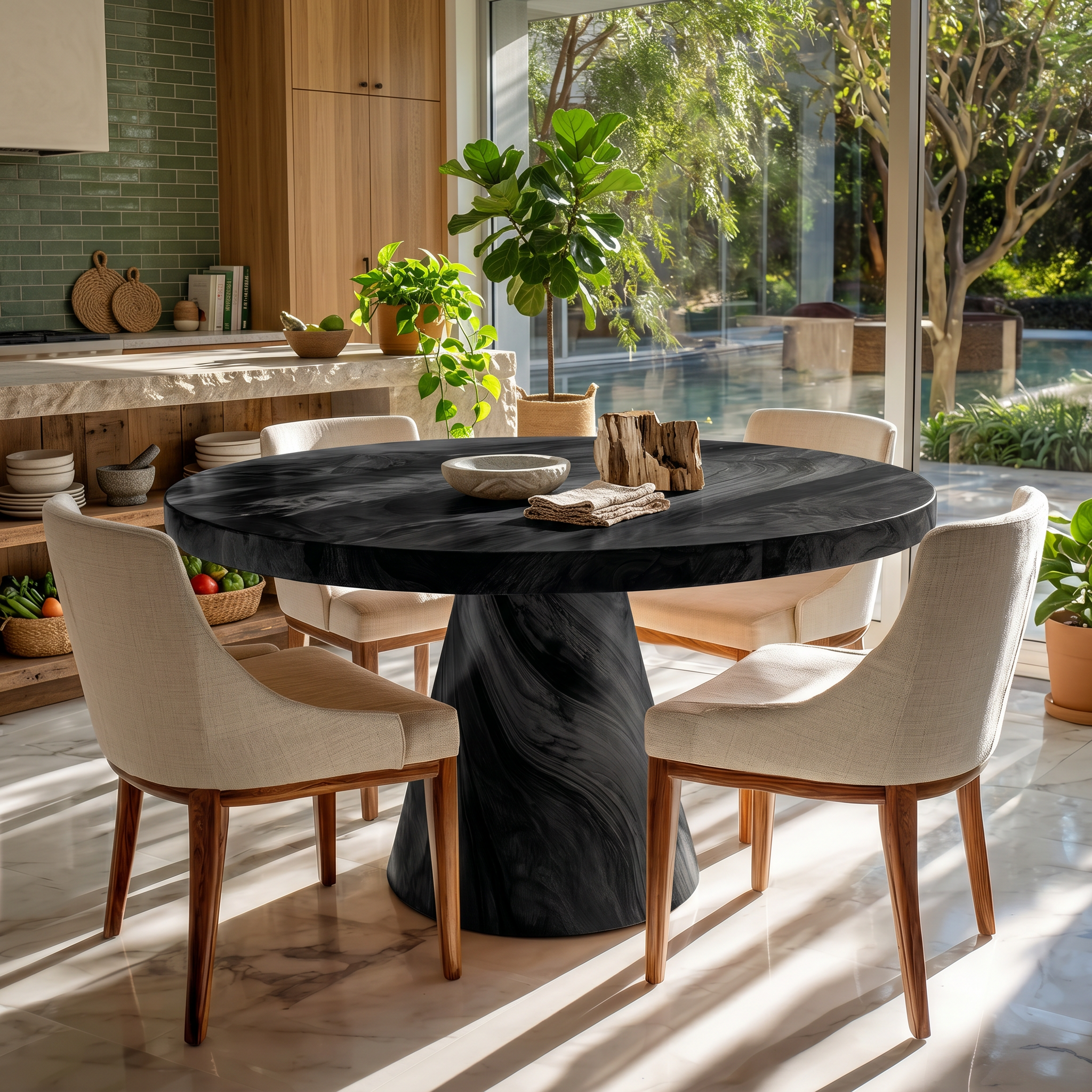 Luxury Round Center Table For Wine Dining Room SILDTTRDN081