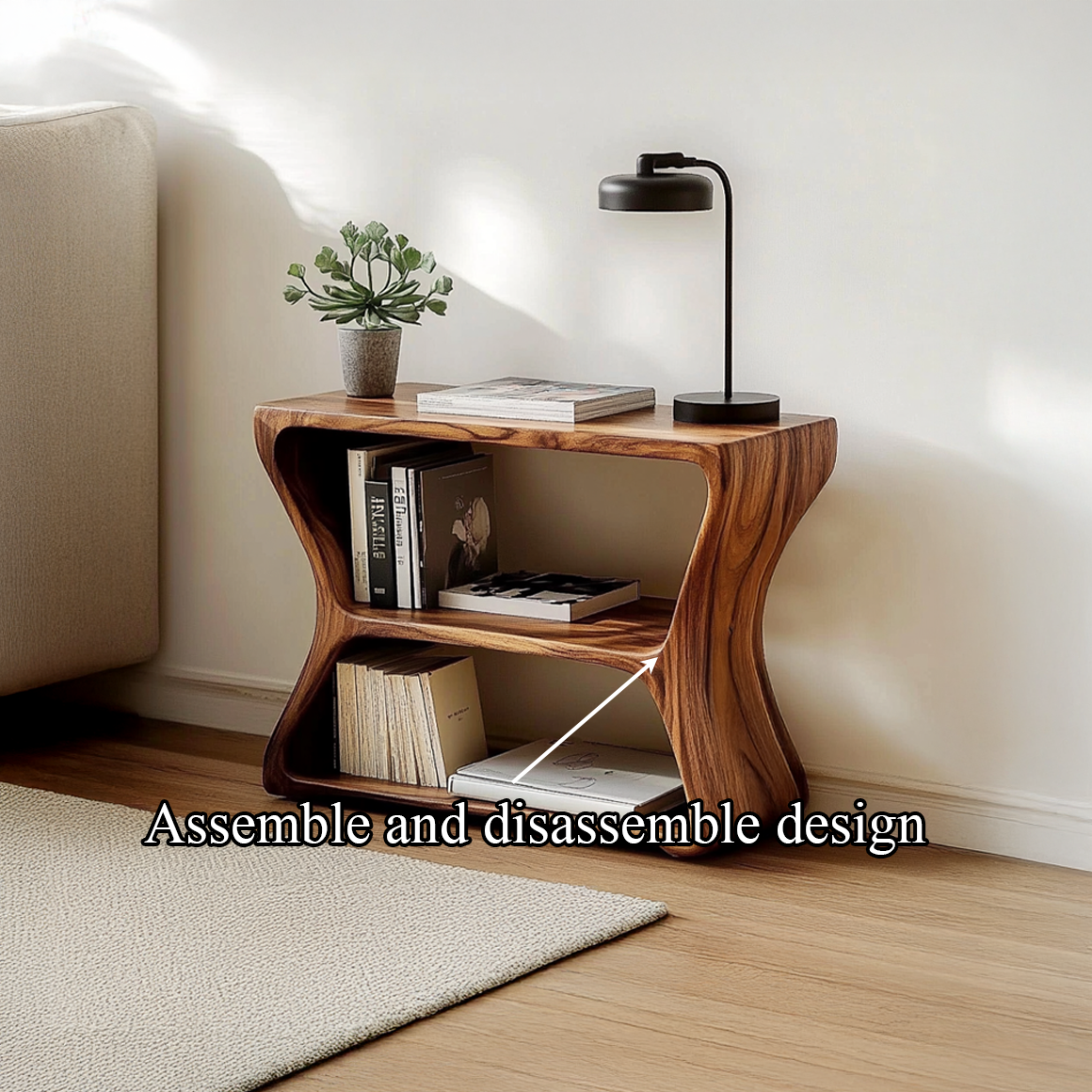 Free Standing Rustic End Table Bedroom SINLSABT087
