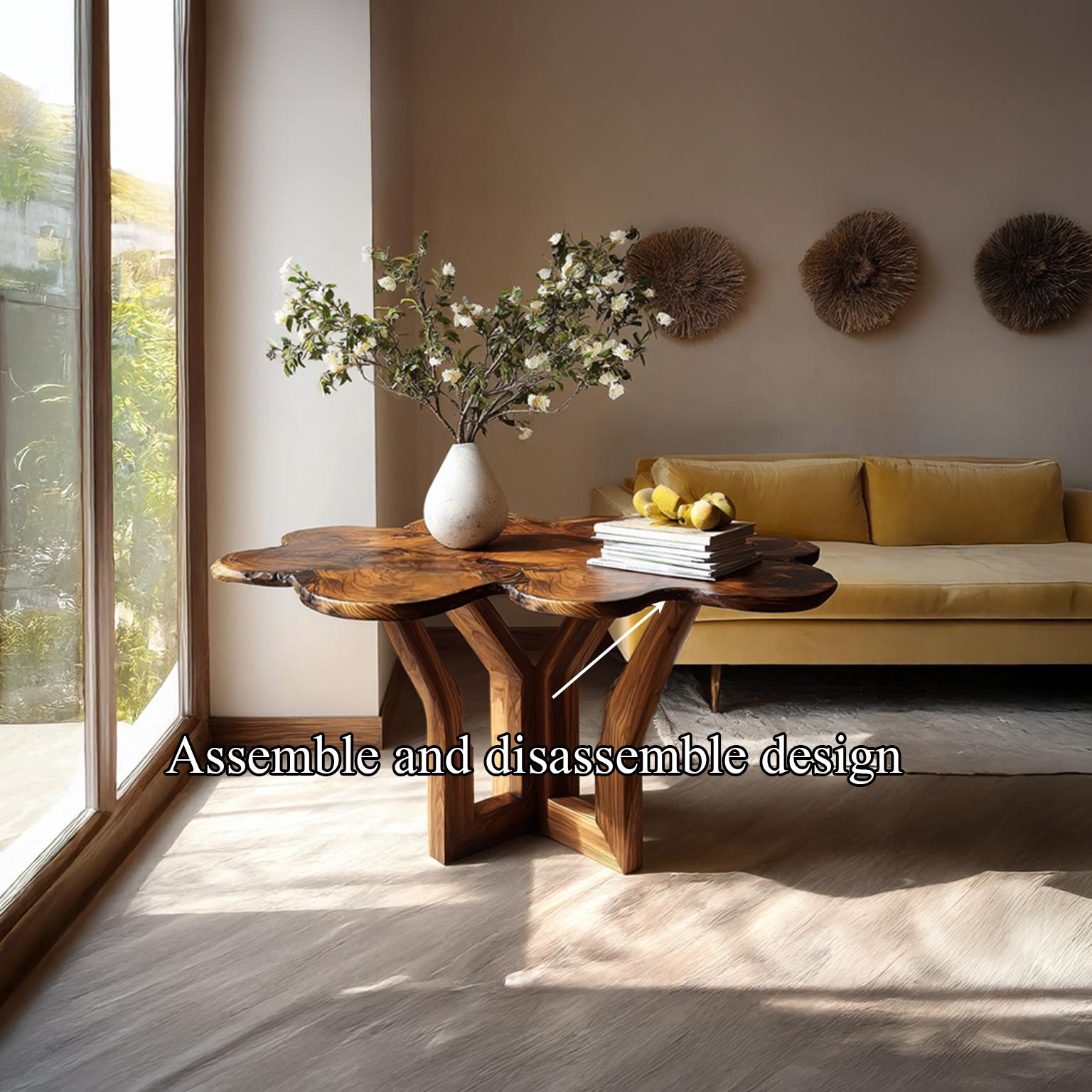 Rustic Modern Coffee Table Living Room SINLSACF038