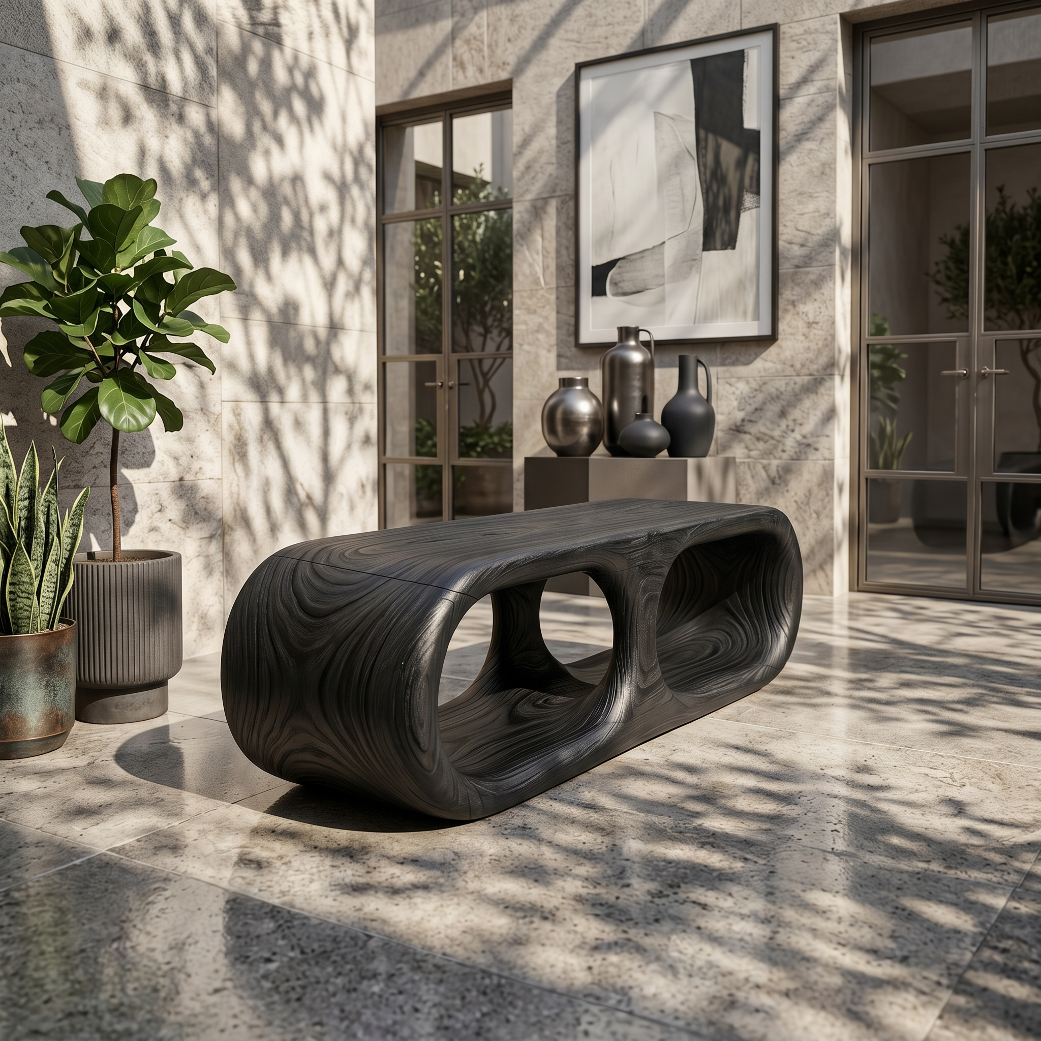 Japandi Wooden Bench Serene Entryway SILDTTRBEN058