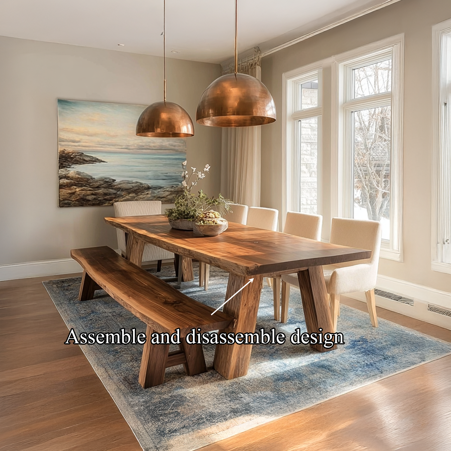 Rustic Dining Table Kitchen Or Dining Room SINLSADT038