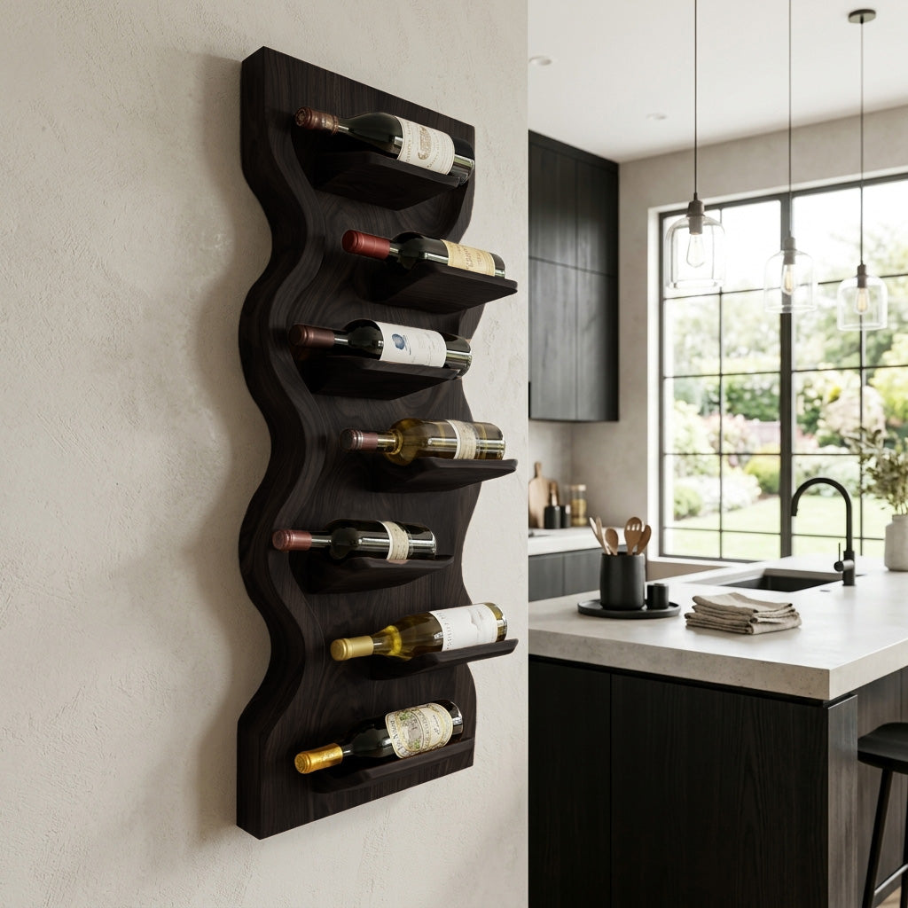 Contemporary Wooden Wine Rack For Dining Room Wall Storage RTTHHNWH005