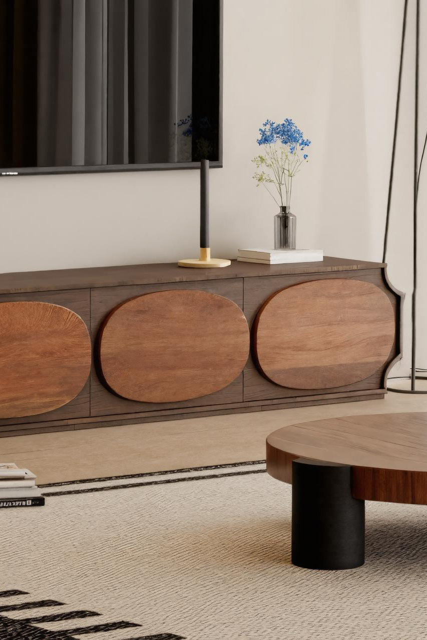 Modern Rounded TV Console For Living Room SITHHNTVC008