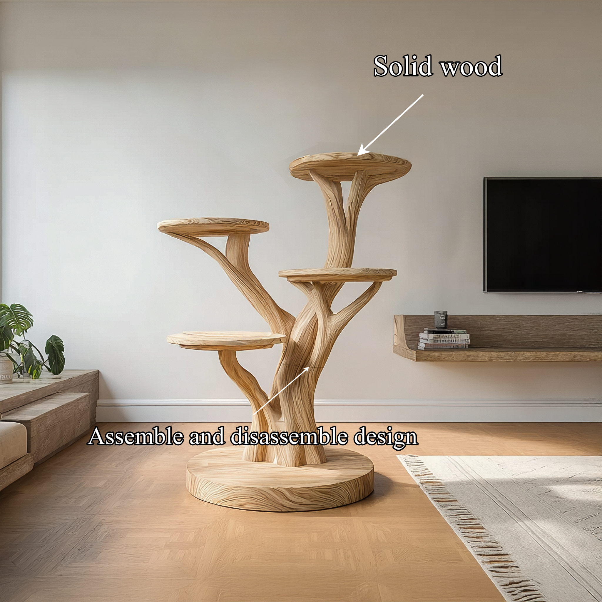 Rustic Cat Standing Tree Living Room Or Pet Space SINLSATT119