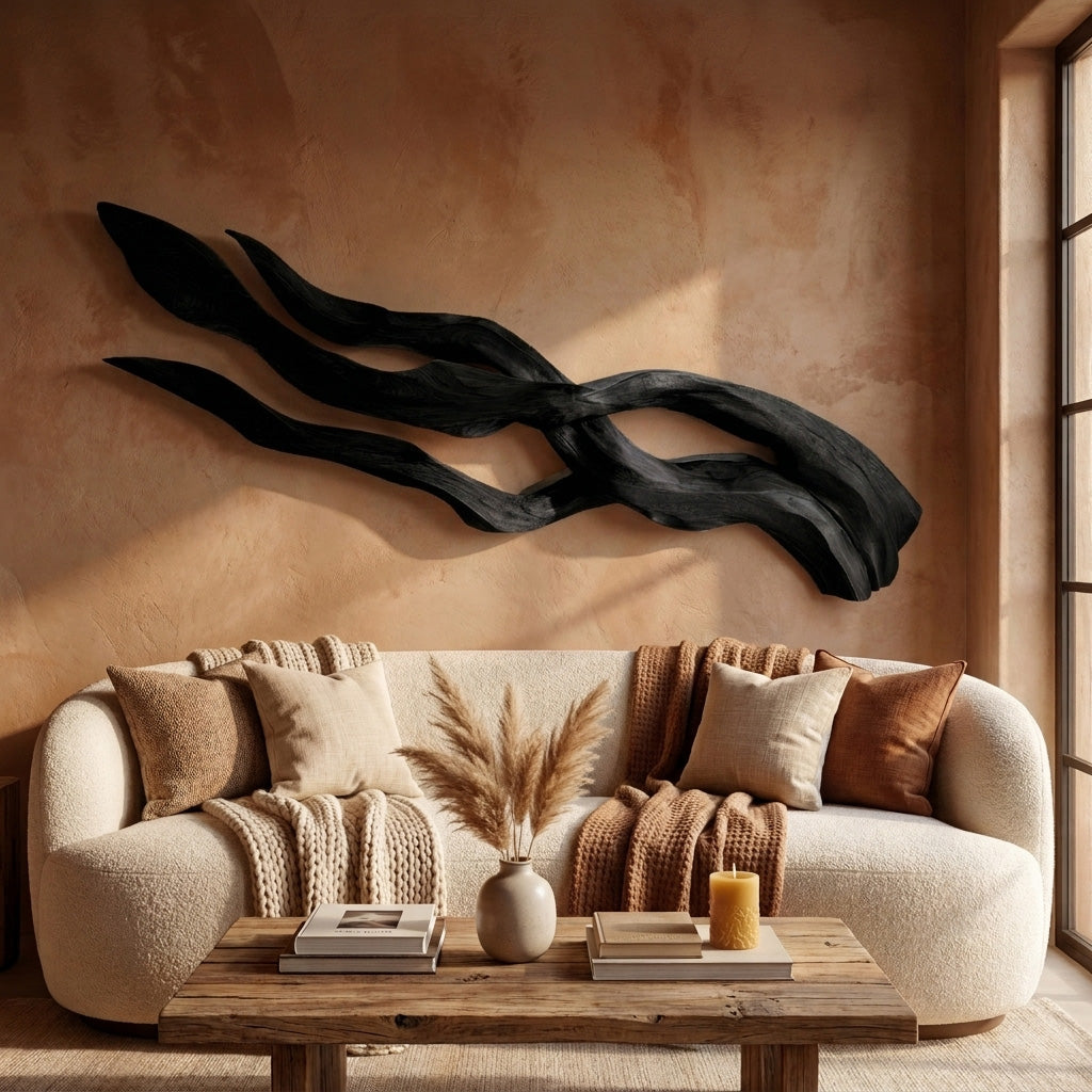 Contemporary Sculptural Wood Wall Art For Home Style RTTHHNWA182
