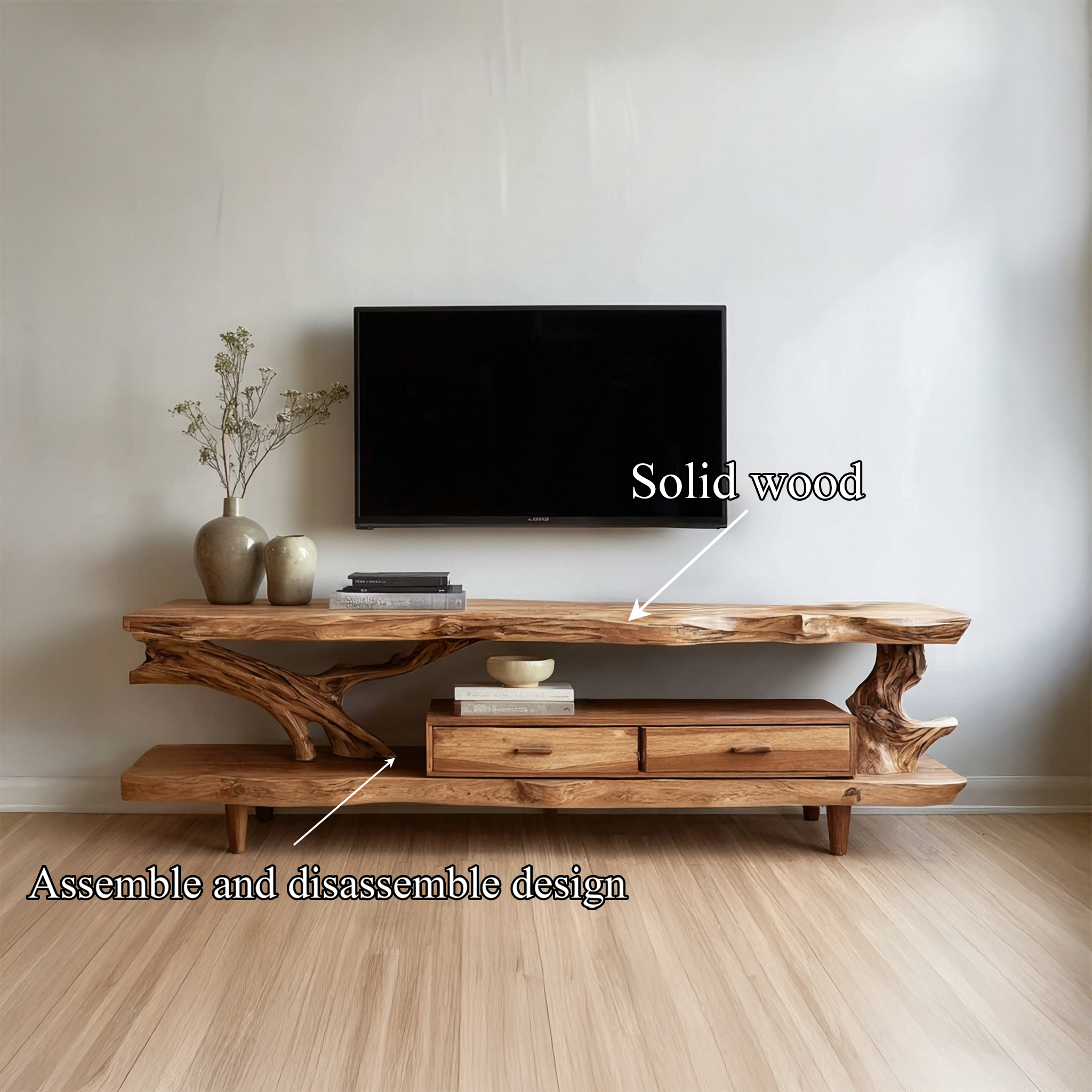 Rustic TV Console Table For Living Room And Interior Design SINLSASC461