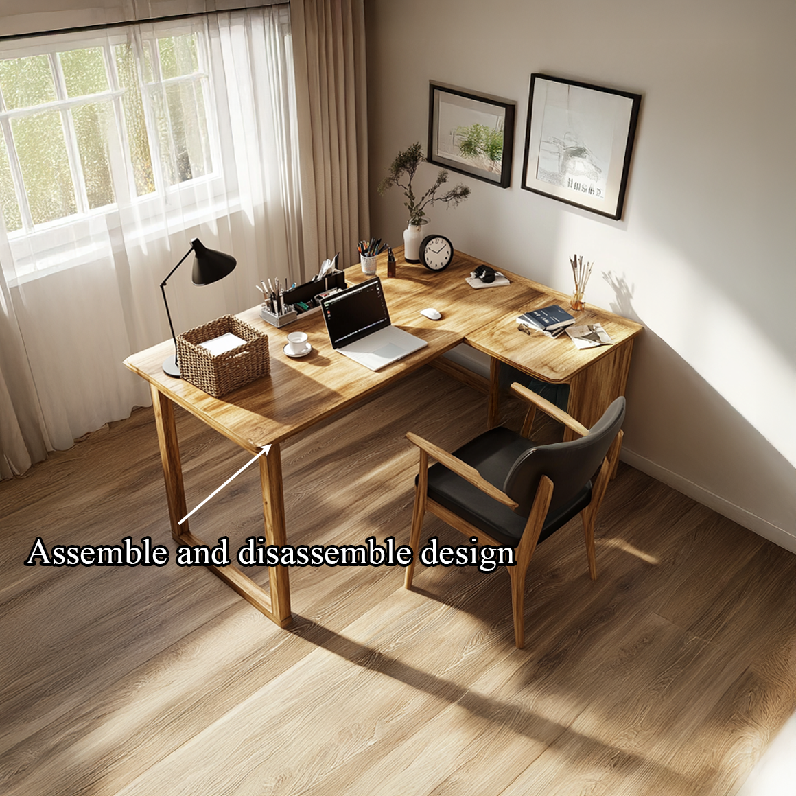 Warm Minimalist Writing Corner Desk For Studio And Reading Room SINLSADK050