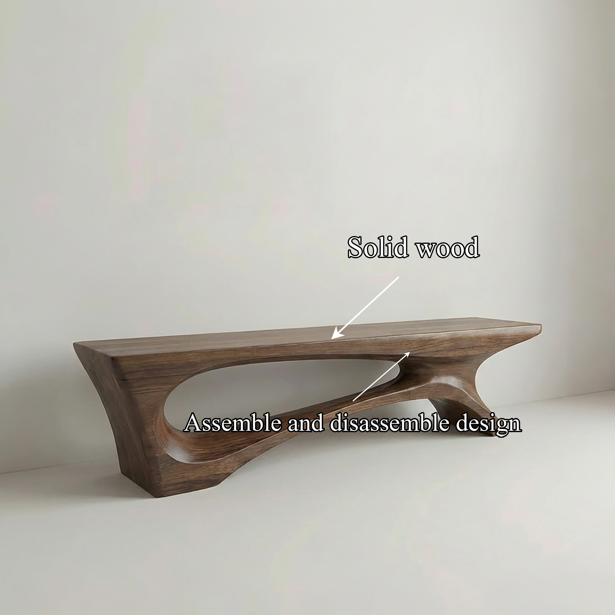 Rustic Contemporary Void Bench For Entryway And Interior SINLSARS079