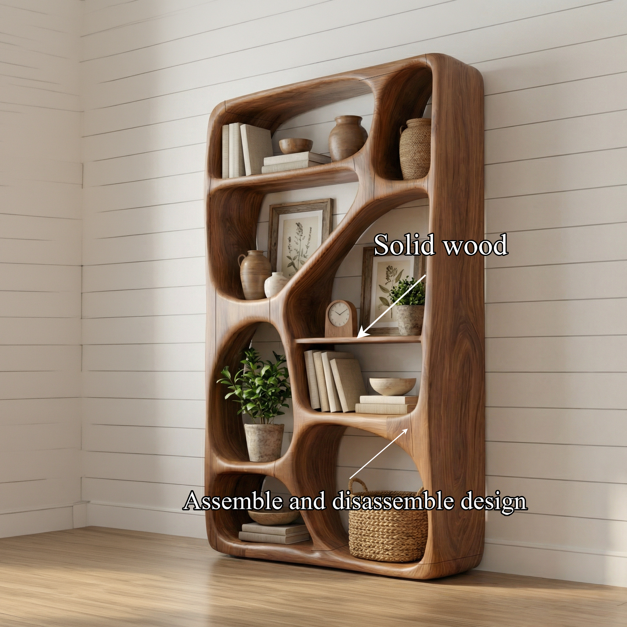 Modern Sculptural Bar Cabinet For Living Room And Home Bar SINLSASC507