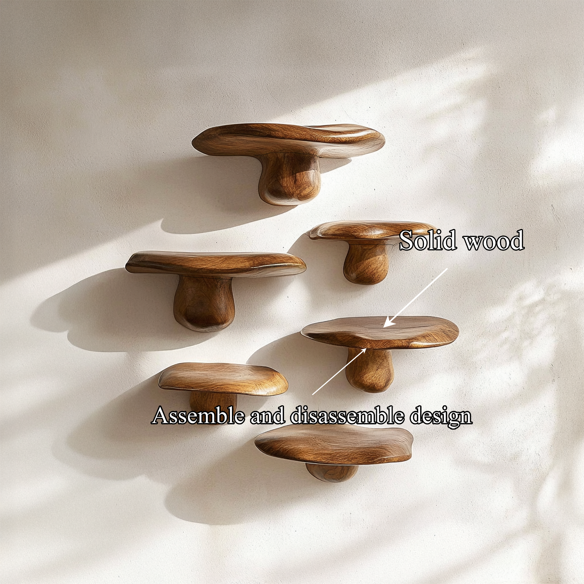 Natural Style Mushroom Shelf Living Room Or Kitchen SINLSAFL465