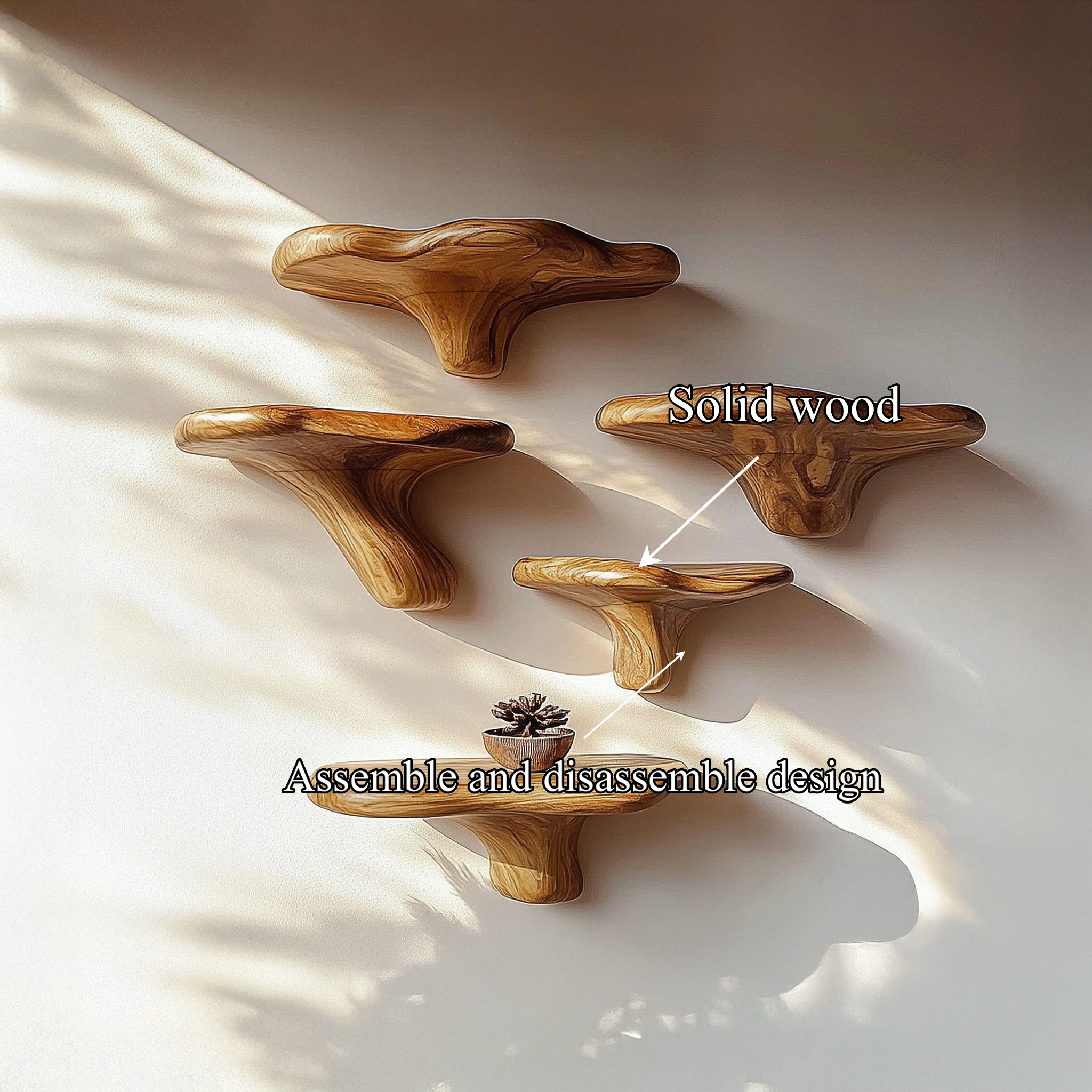 Modern Decorative Mushroom Shelf Living Room Or Kitchen SINLSAFL466