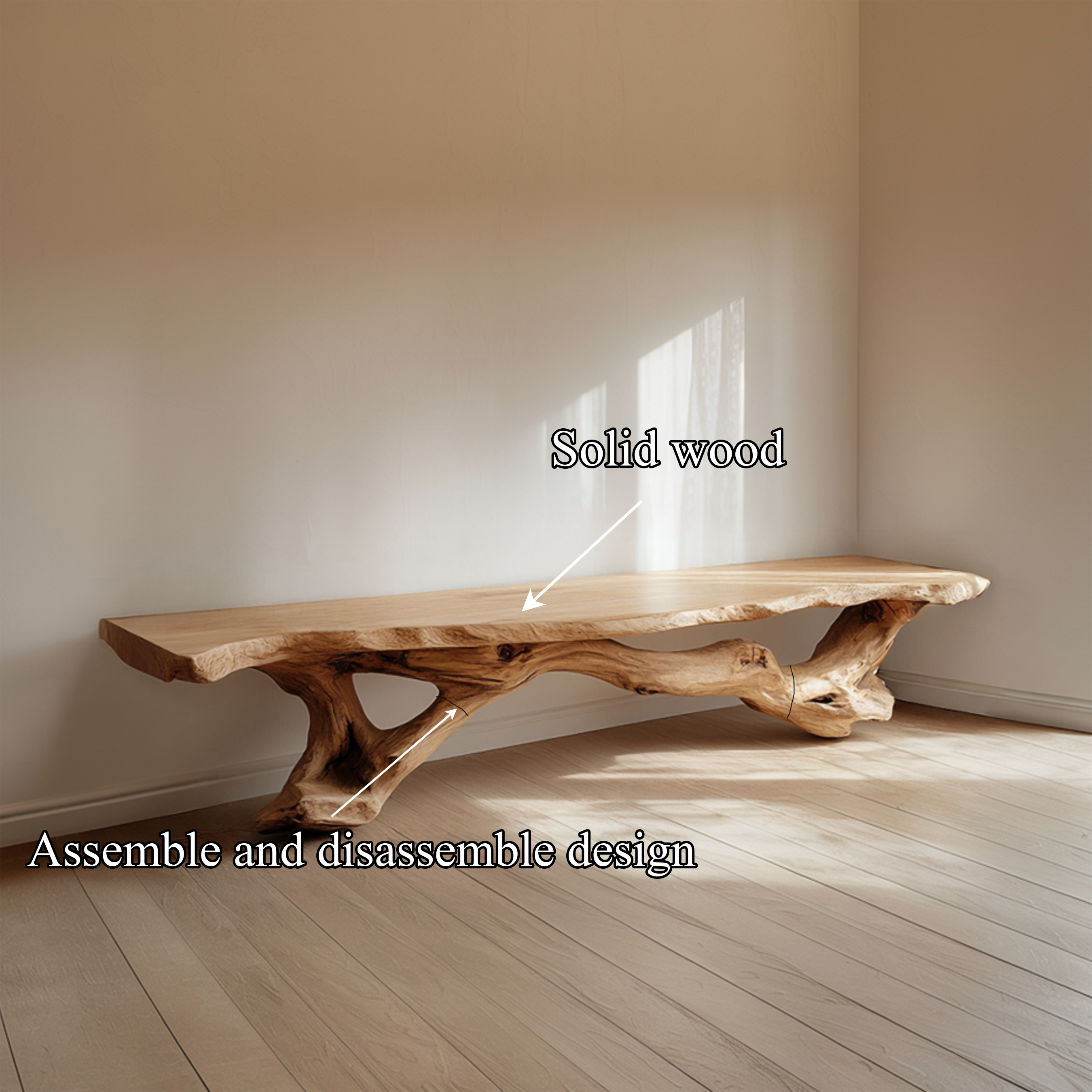 Mid Century Console Table Sculptural Wave Base Bedroom Foyer SINLSACS384