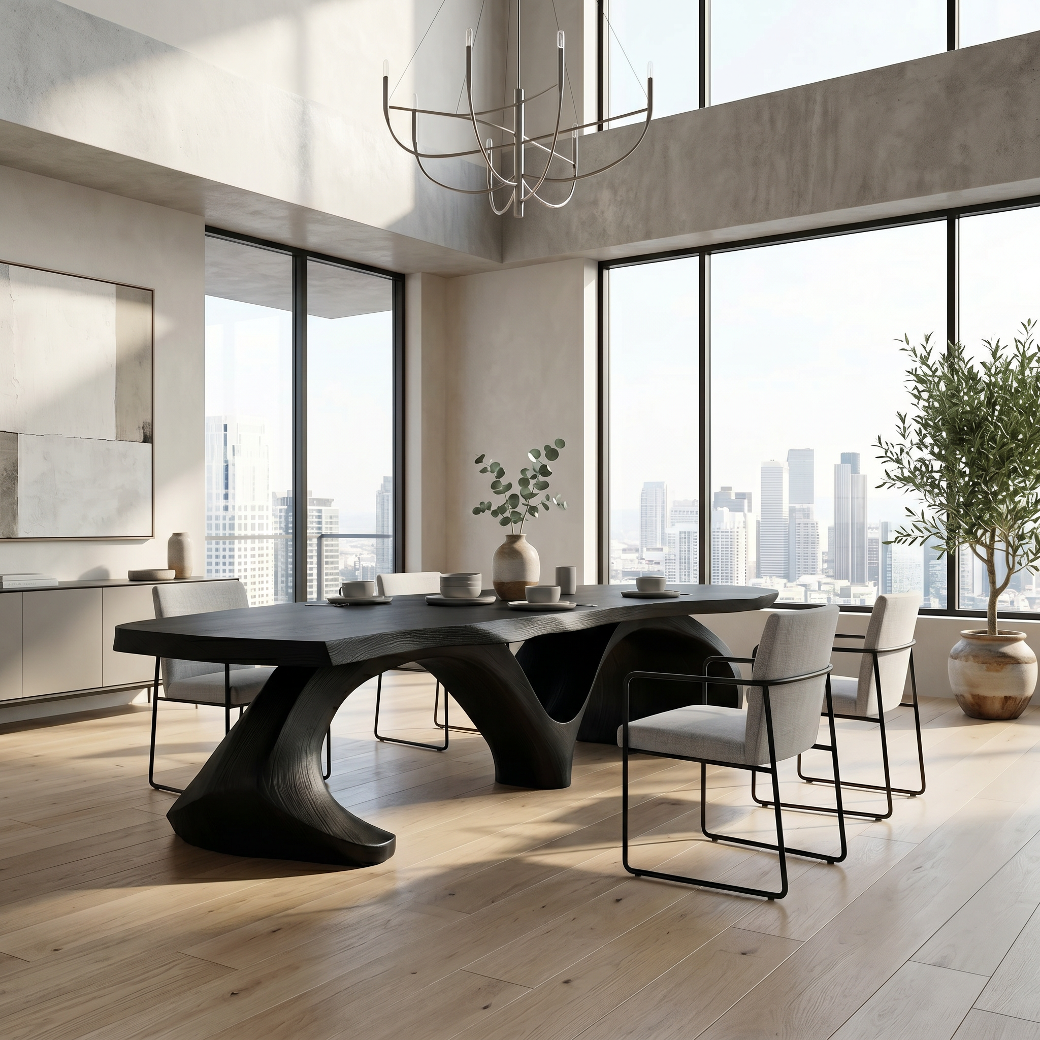 Modern Slab Dining Table For Formal Dining Room SILDTTNDN016