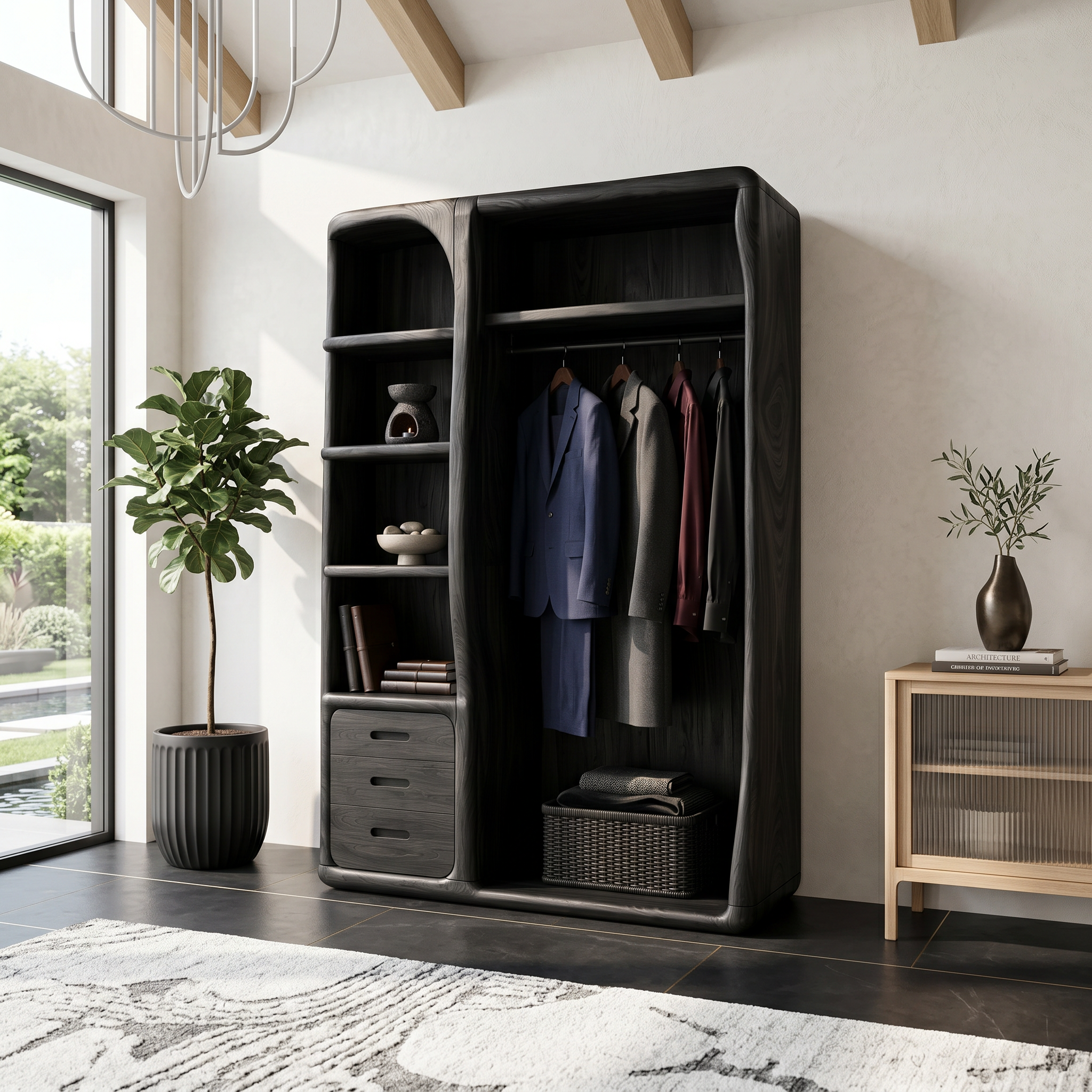 Scandinavian Organic Edge Wardrobe For Master Suite Interior SILDTTNWDE001