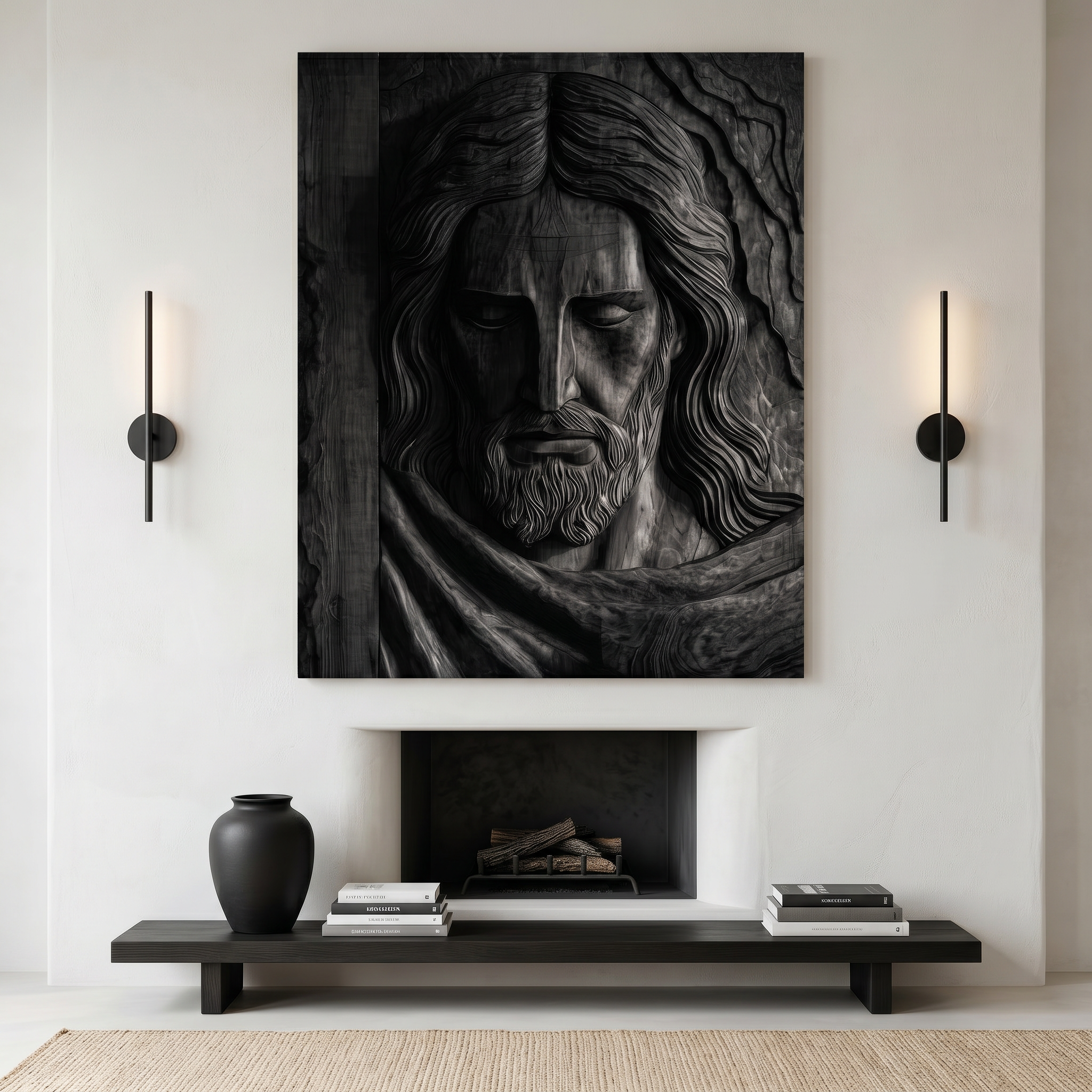 Handcrafted Wooden Religious Relief Wall Art For Living Room RTTHHNWA196