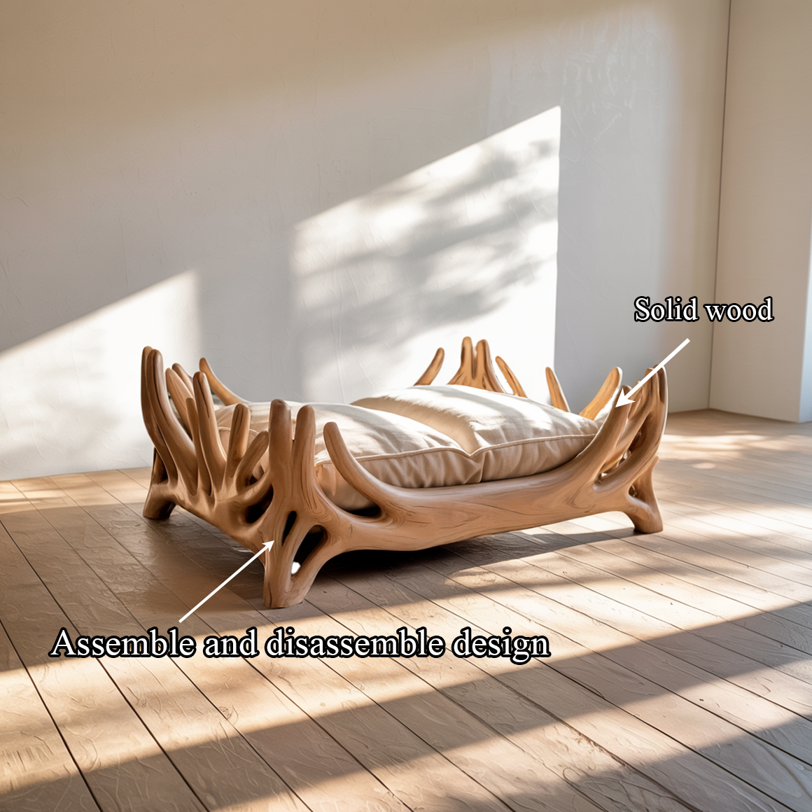 Rustic Pet Furniture Bed For Living Room And Home Space SINLSAPB006