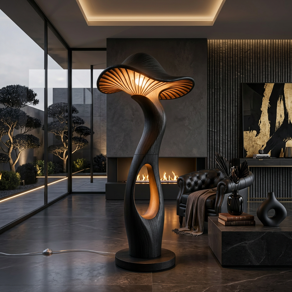 Modern Toadstool Floor Lamp For Lounge Area SILDTTNLAM009