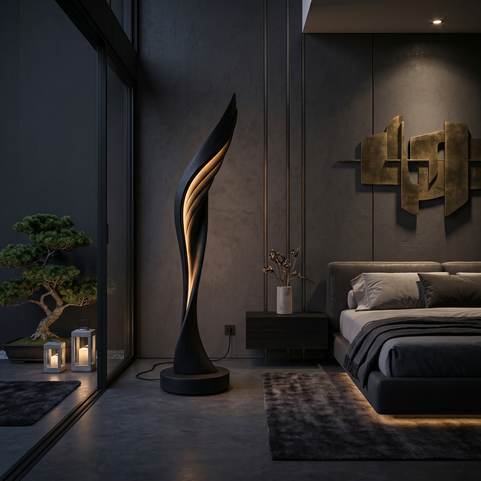 Minimalist Open Wing Floor Lamp For Contemporary Interior SILDTTNLAM004