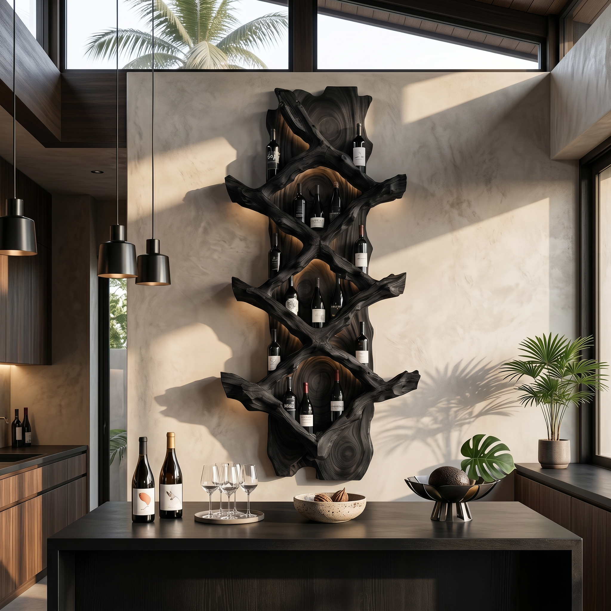 Rustic Wine Holder For Furniture Country Bar Vibe SILDTTRWH030