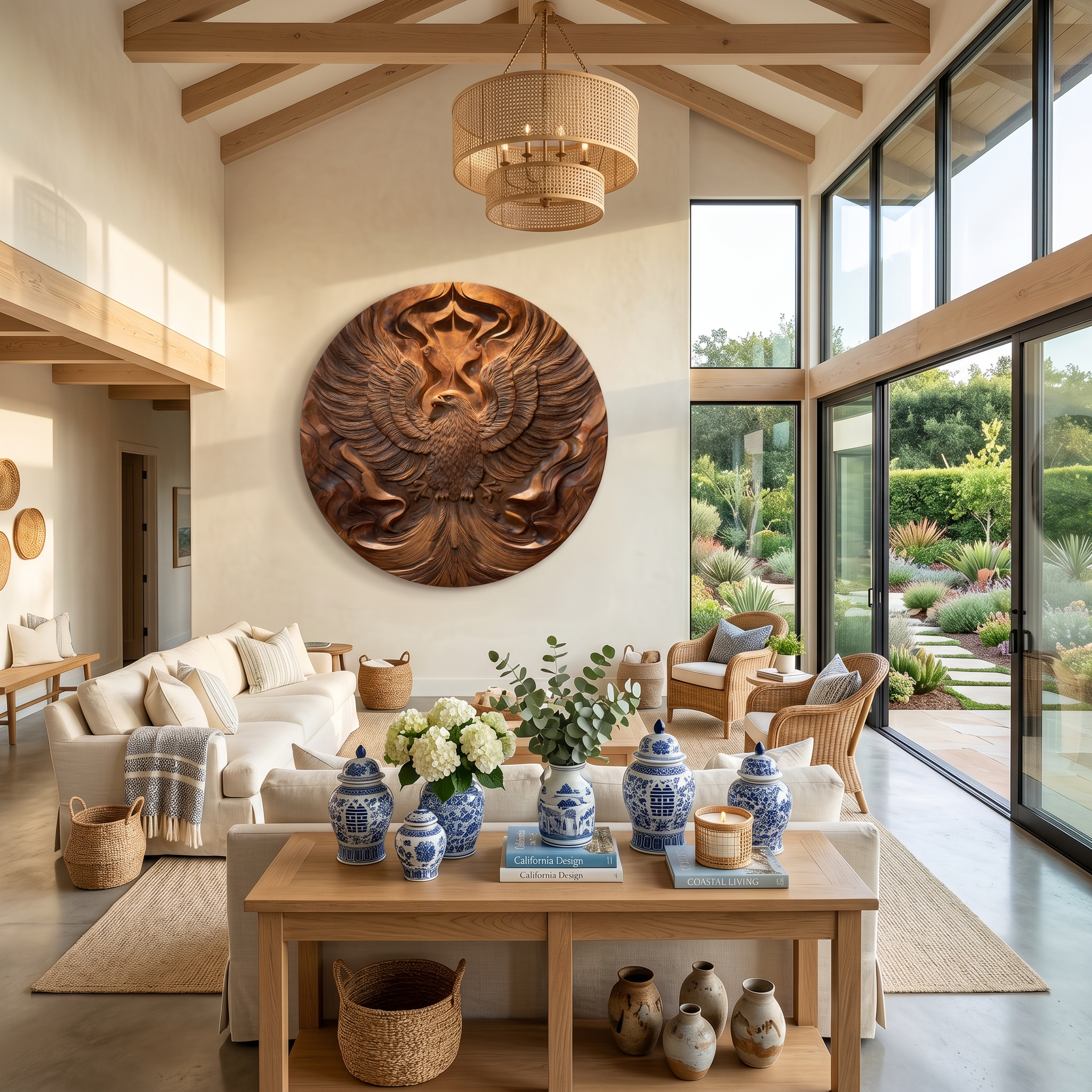 Majestic Phoenix Wood Wall Art Tropical Modern Villa Interior Decor SILDTTRWA114
