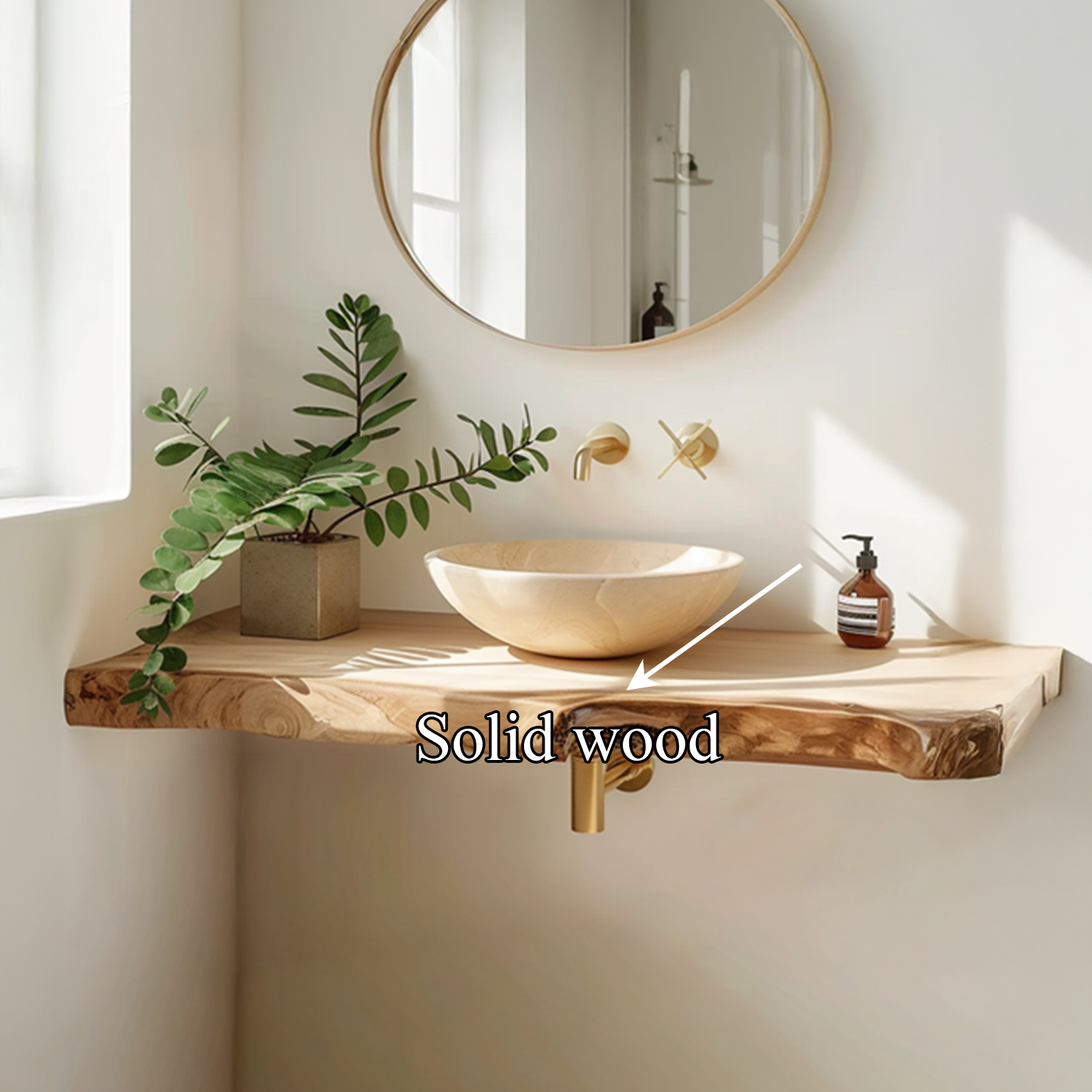 Rustic Floating Shelf Washstand Bathroom SINLSABRV084