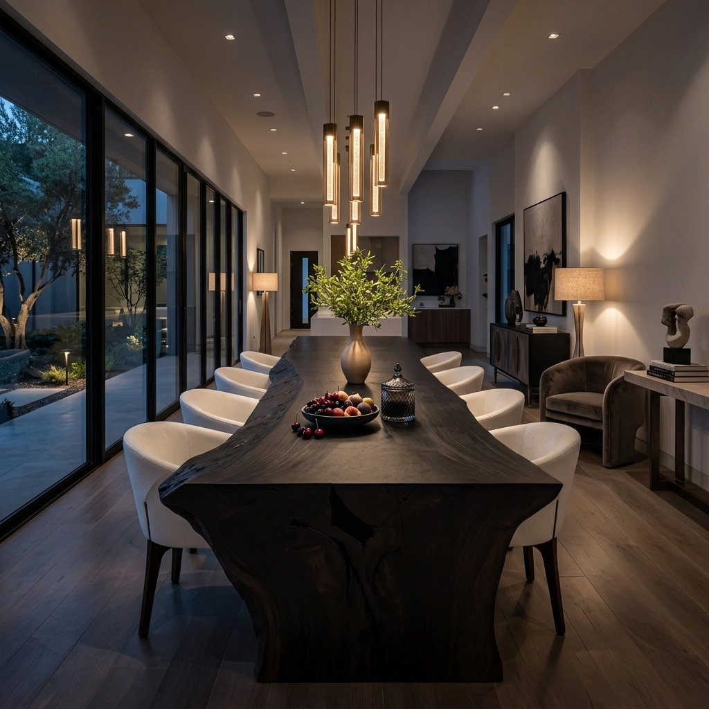 Contemporary Live Edge Dining Table For Dining Room SITHTTDN004