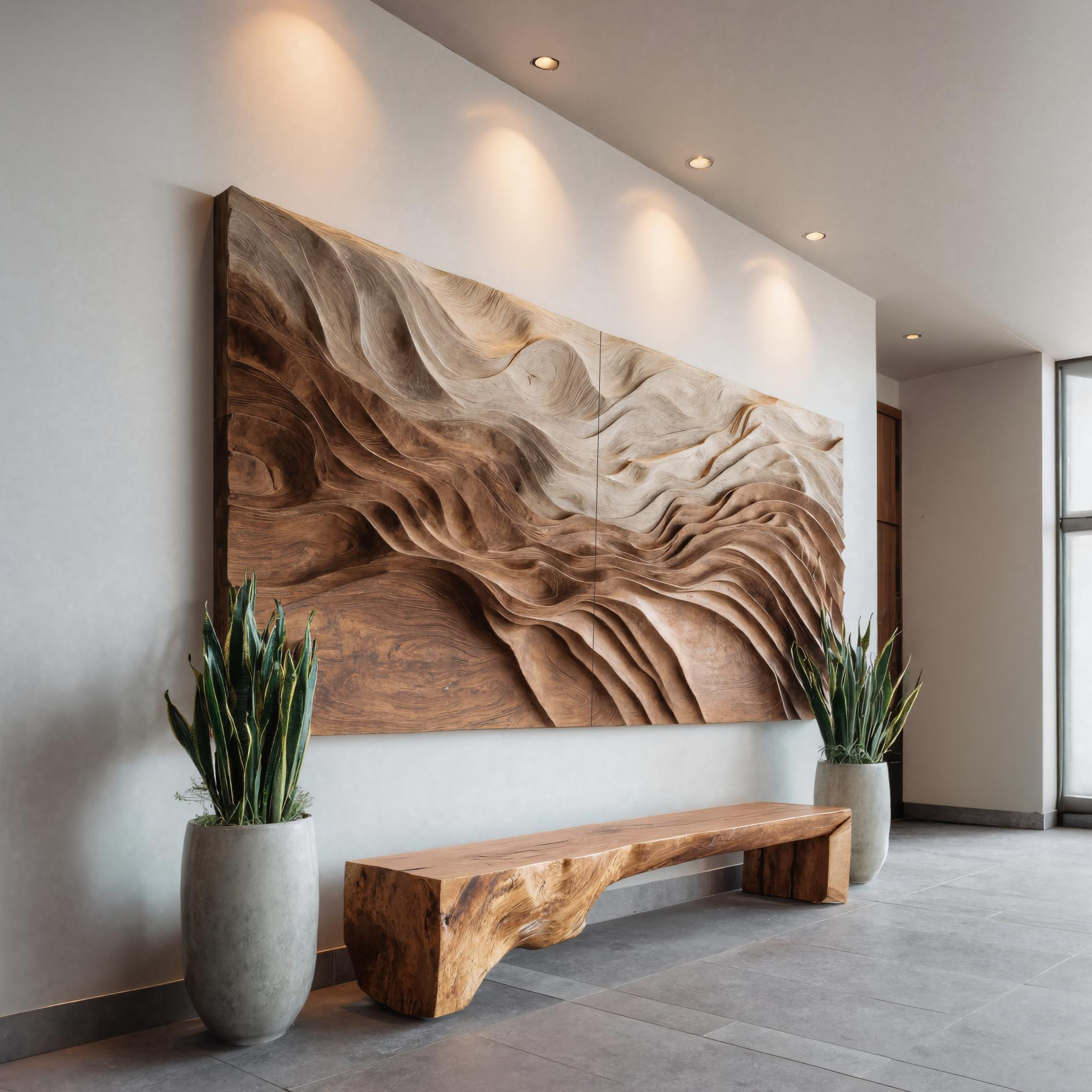 Sculptural Wall Art With Flowing Design For Living Room SITHTTWA030