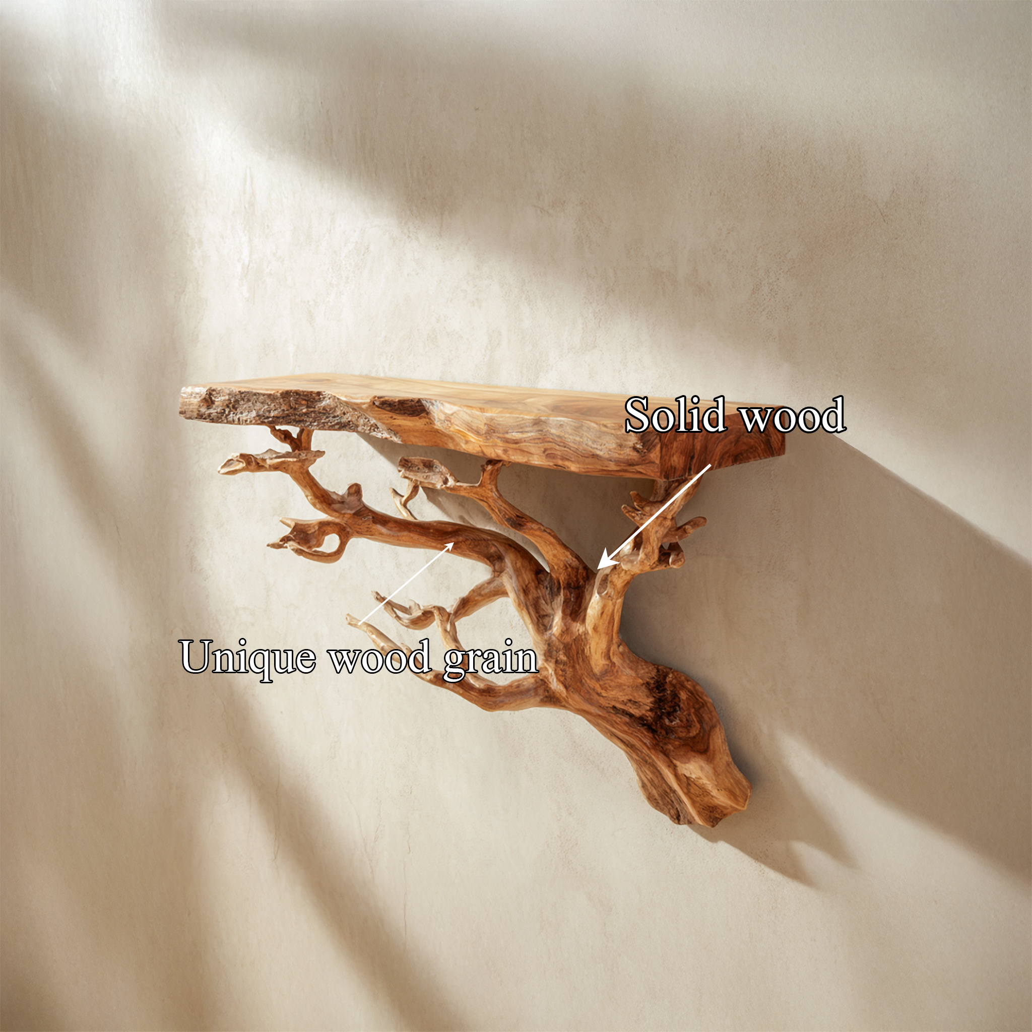 Organic Decorative Tree Wall Shelf For Bedroom And Living Room SINLSAFL440