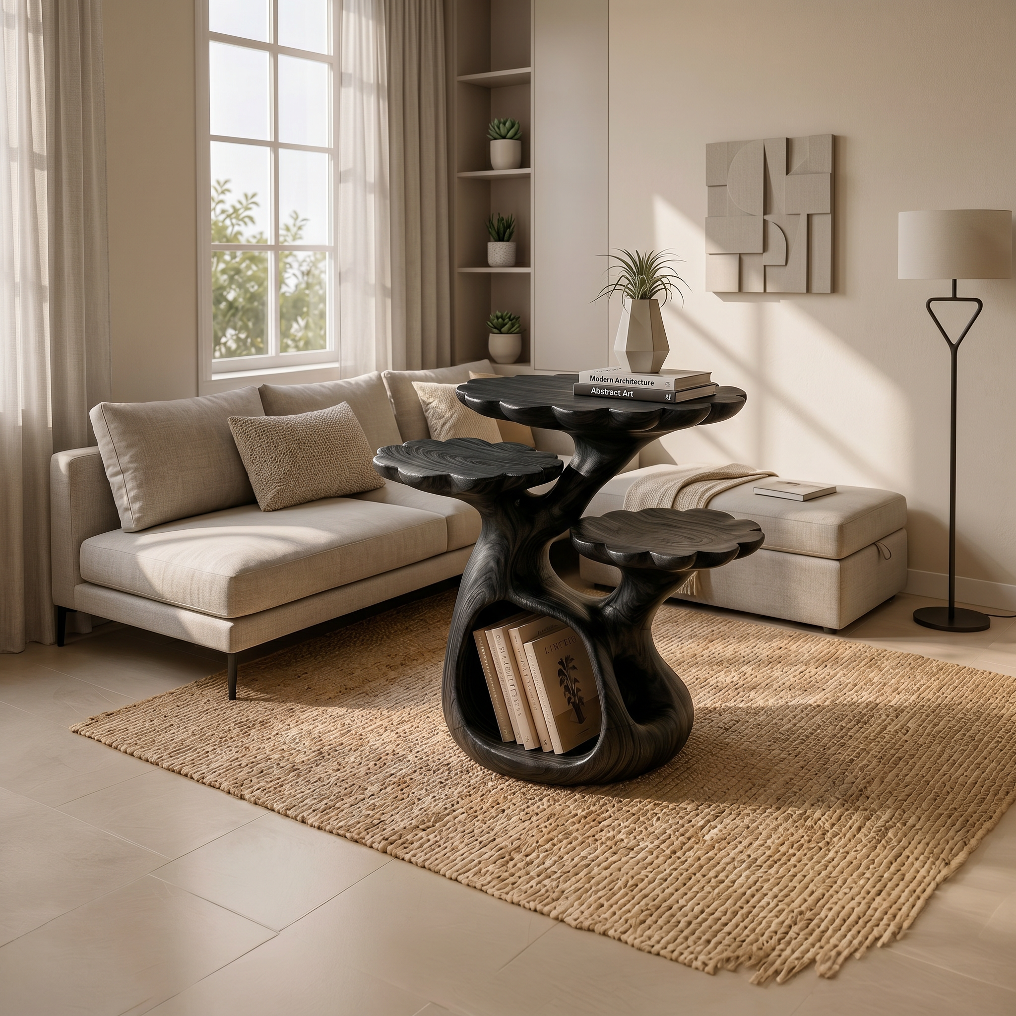 Organic Floral Top Side Table Garden Villa SILDTTRSTA023