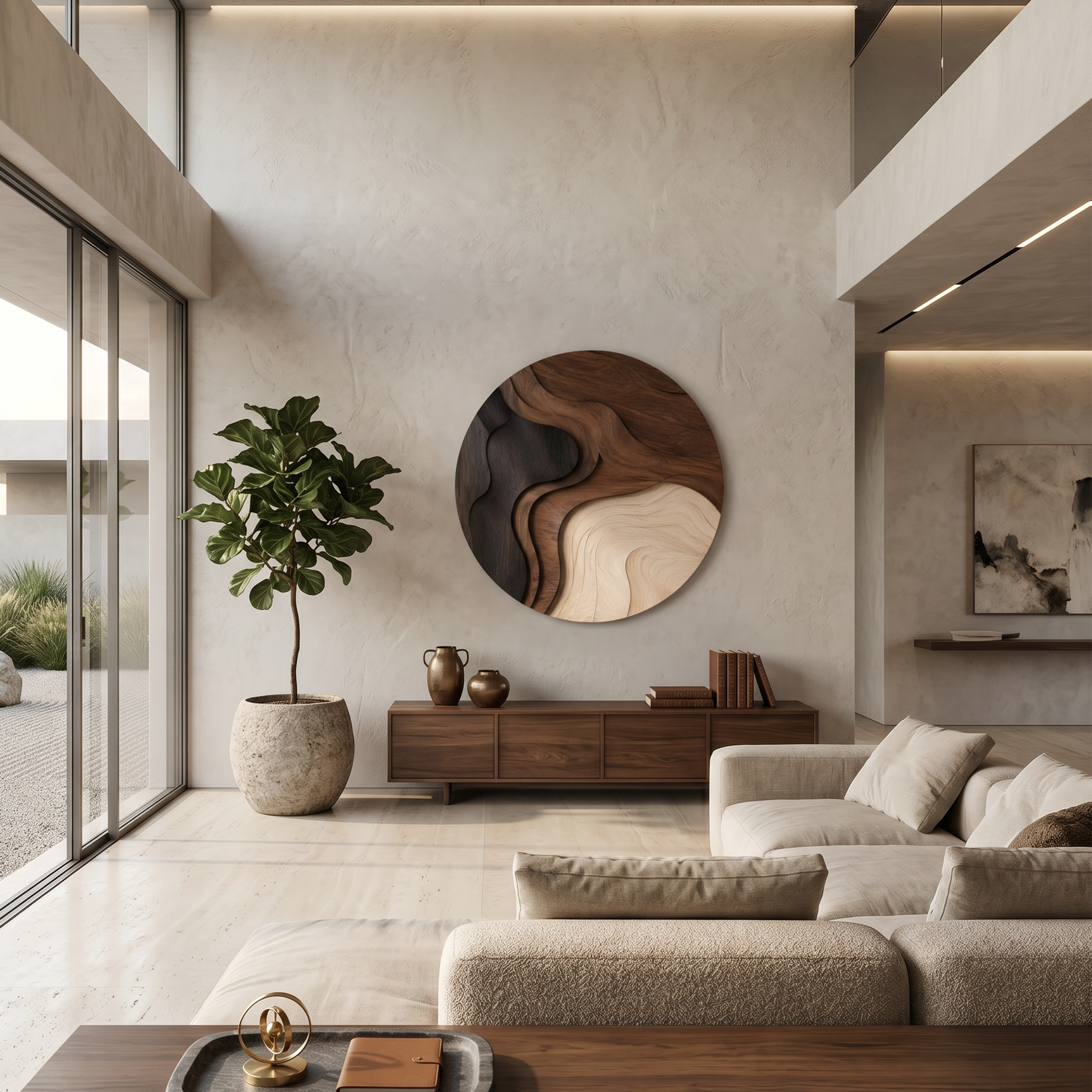 Minimalist Statement Wall Panel For Studio Apartment Interior SILDTTNWA127