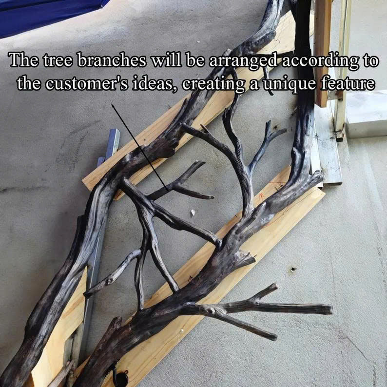 Rustic Solid Wood Stair Railing Home Interior SINLSAST002