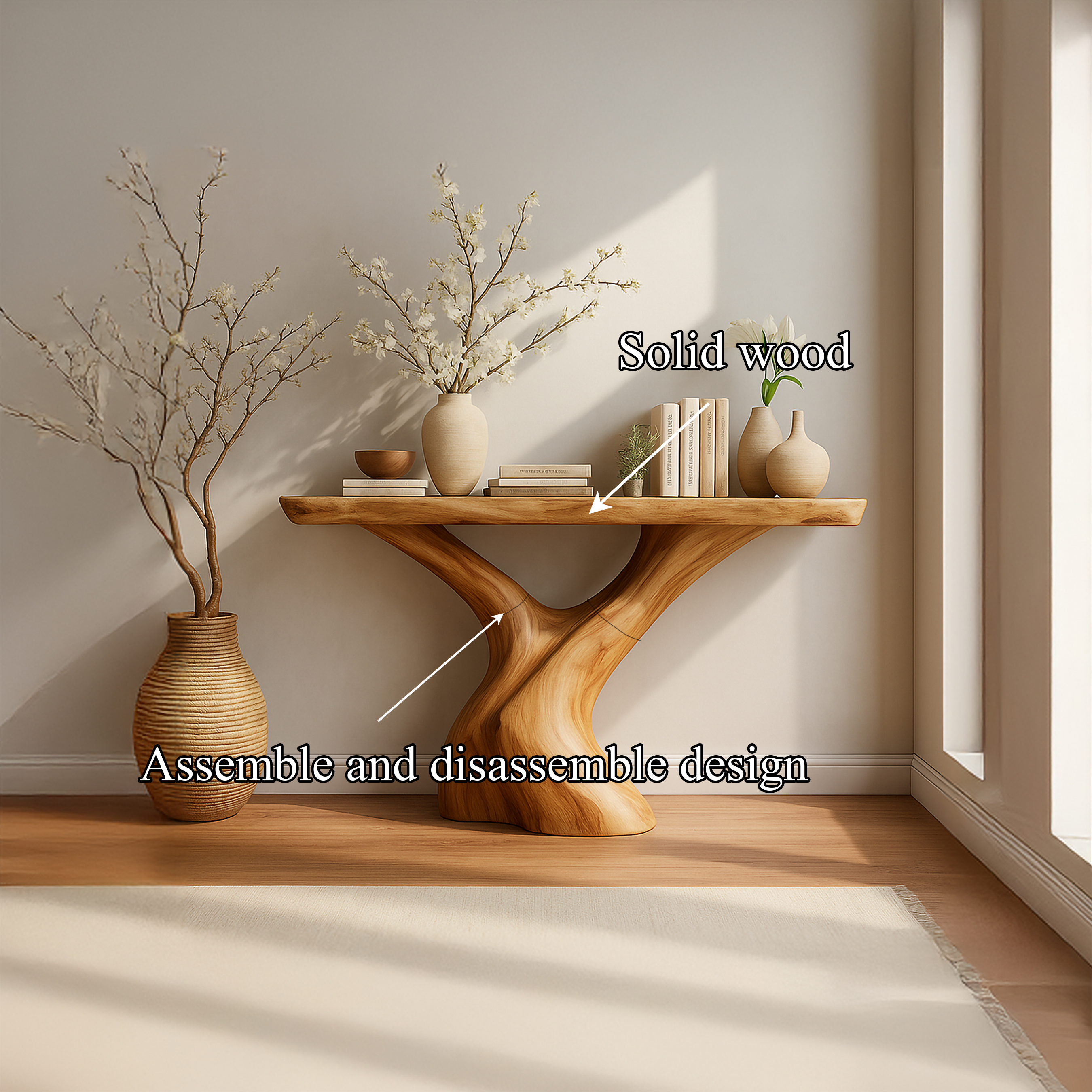 Mid Century Console Table Accent Entryway And Living Room SINLSACS024