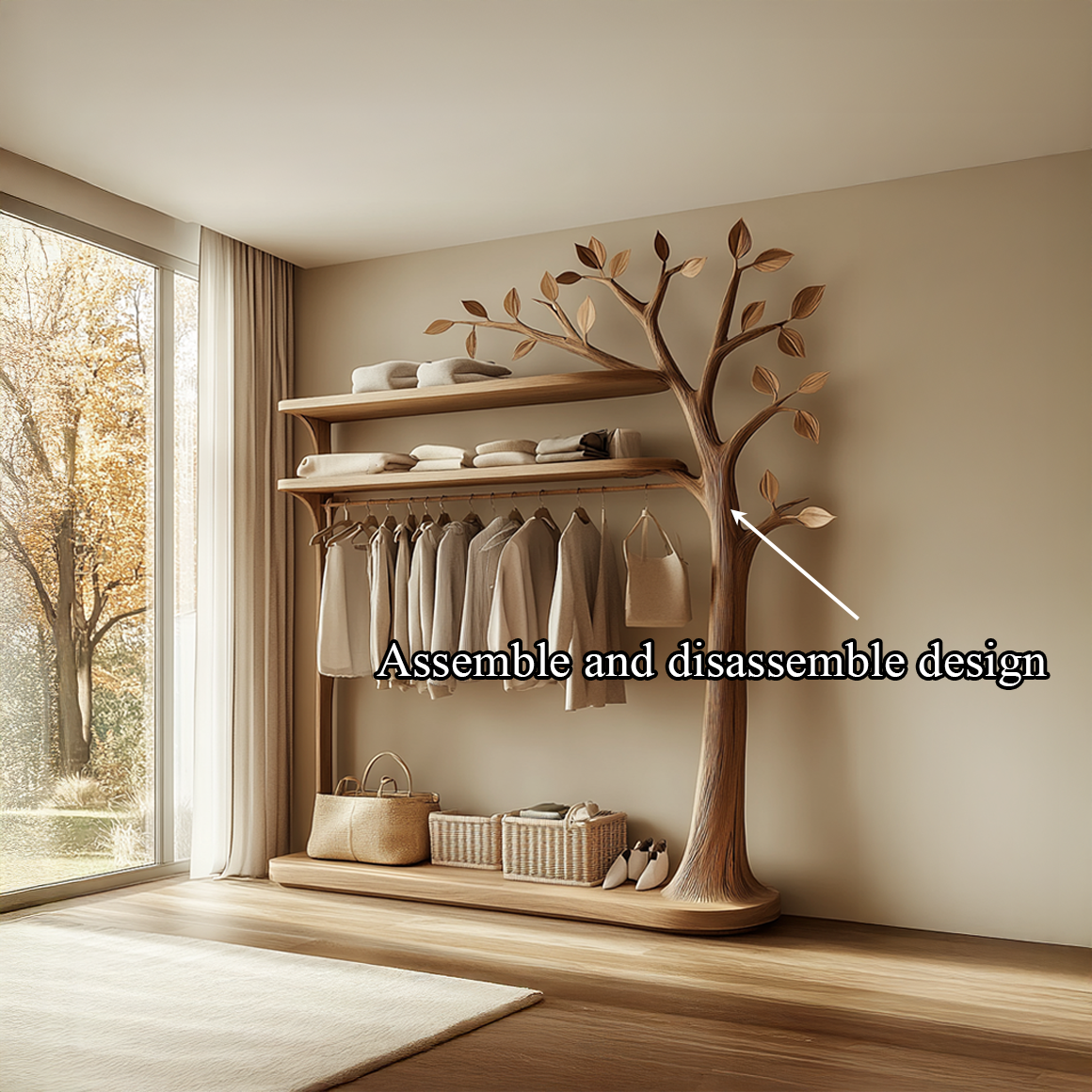 Rustic Wardrobe Organizer Bedroom Entryway Mudroom SINLSATCR045
