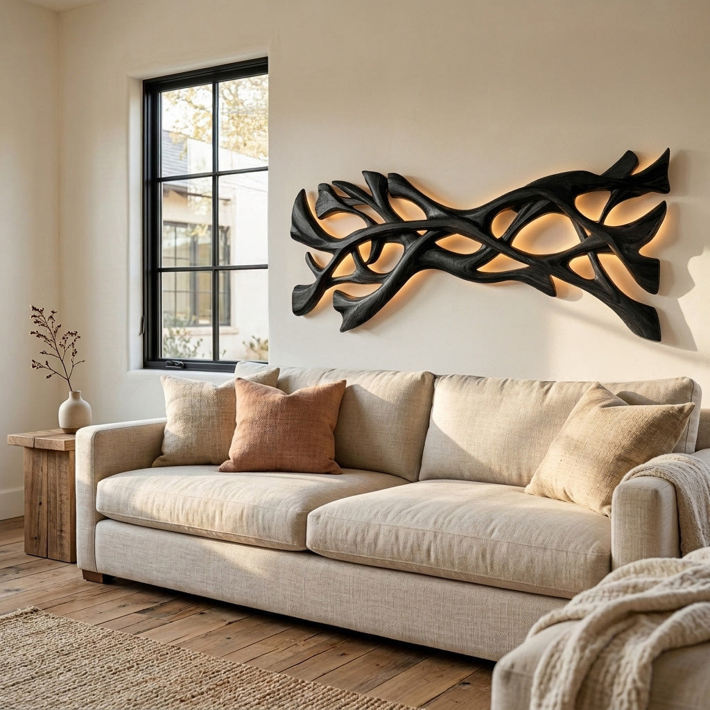 Organic Wood Wall Art For Contemporary Home Accent RTTHHNWA185