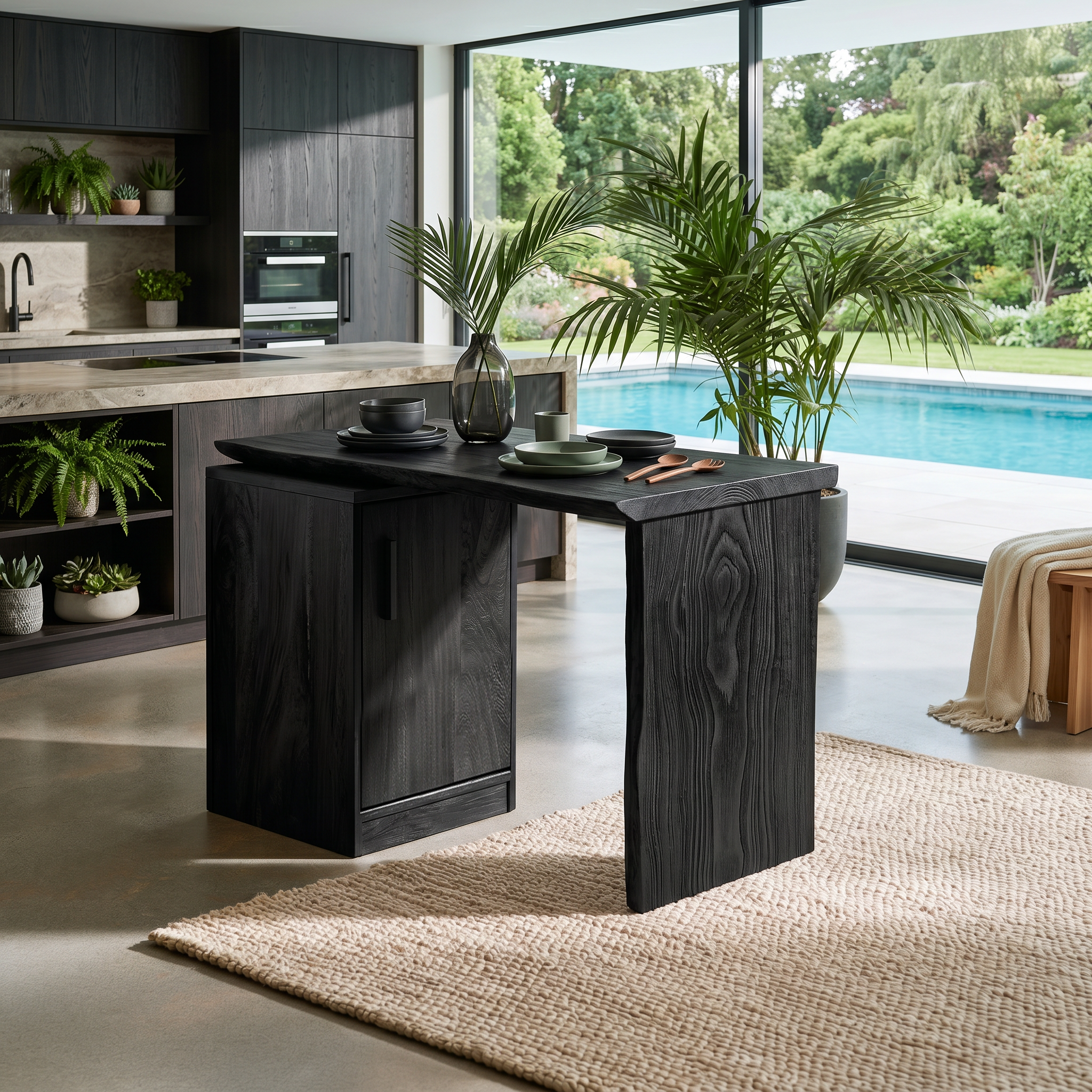 Tropical Dining Table For Indoor Outdoor Space SILDTTRDN053