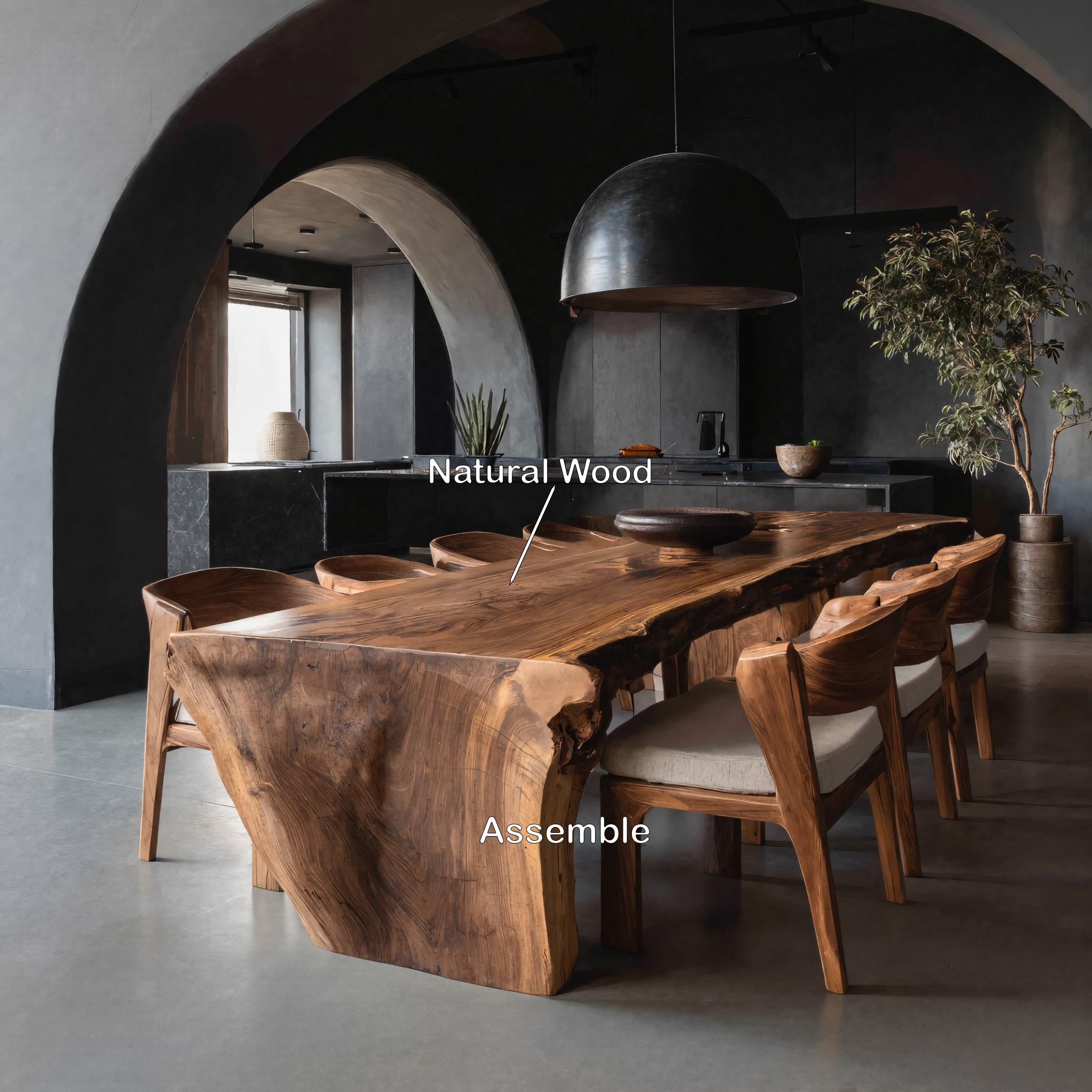 Organic Wabi Sabi Dining Table For Dining Room RTTHHNDN040
